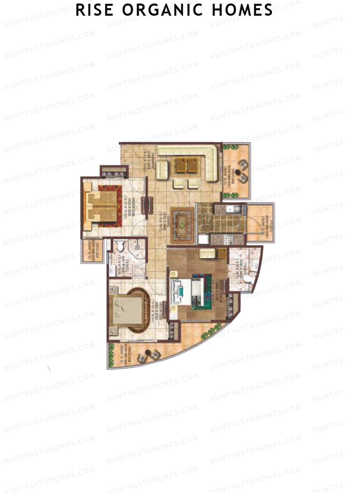 Rise Organic Homes Tower 8 Unit 1 (Type 1) Floor Plan