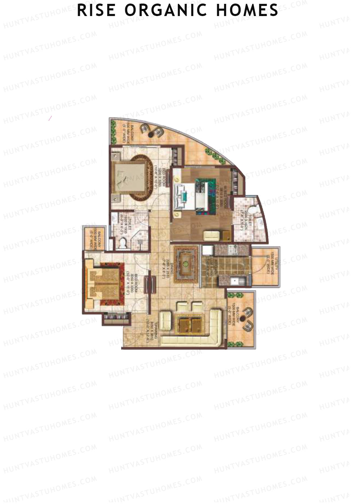 Rise Organic Homes Tower 8 Unit 8 (Type 1) Floor Plan