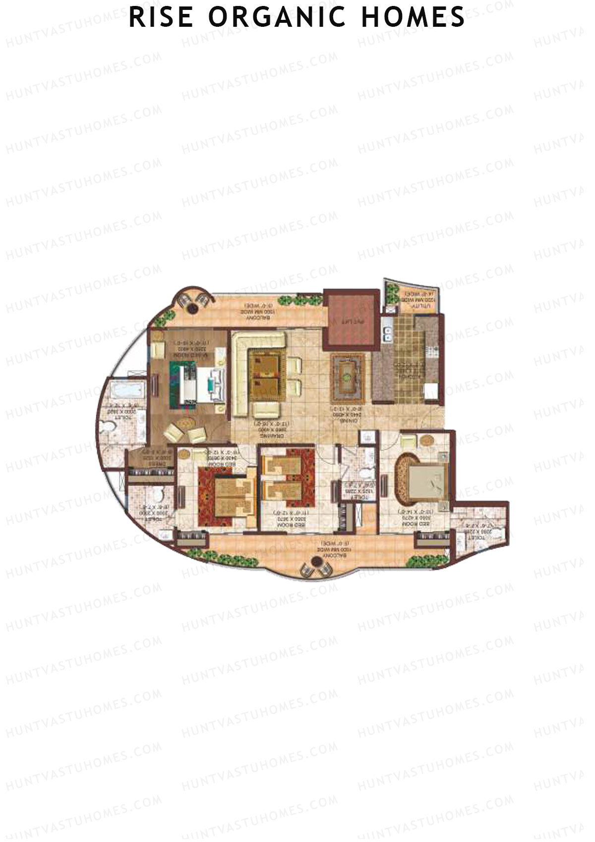Rise Organic Homes Tower 9 Unit 1 (Type 1) Floor Plan