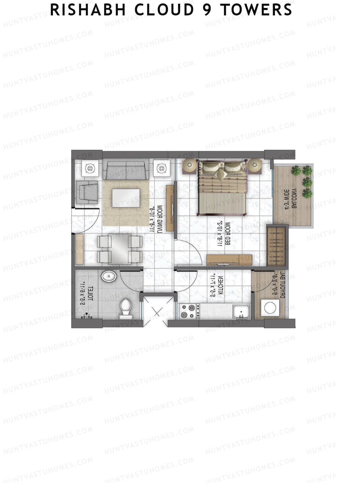 Rishabh Cloud 9 Towers Tower S3 Unit 3 Floor Plan