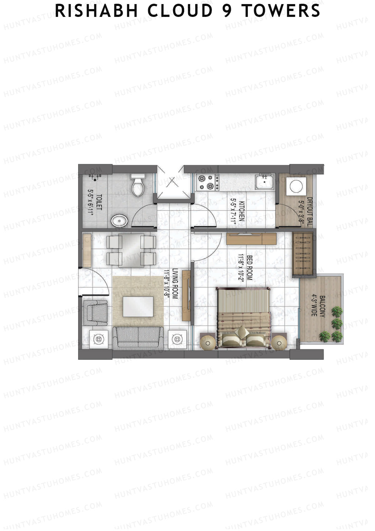 Rishabh Cloud 9 Towers Tower S3 Unit 4 Floor Plan