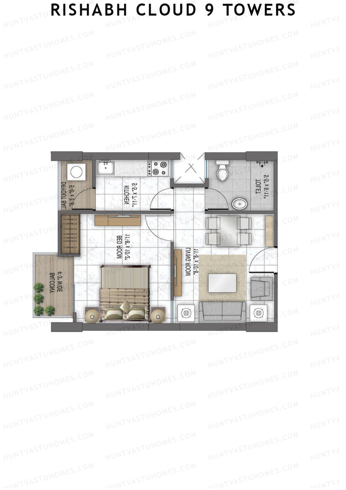 Rishabh Cloud 9 Towers Tower S3 Unit 5 Floor Plan
