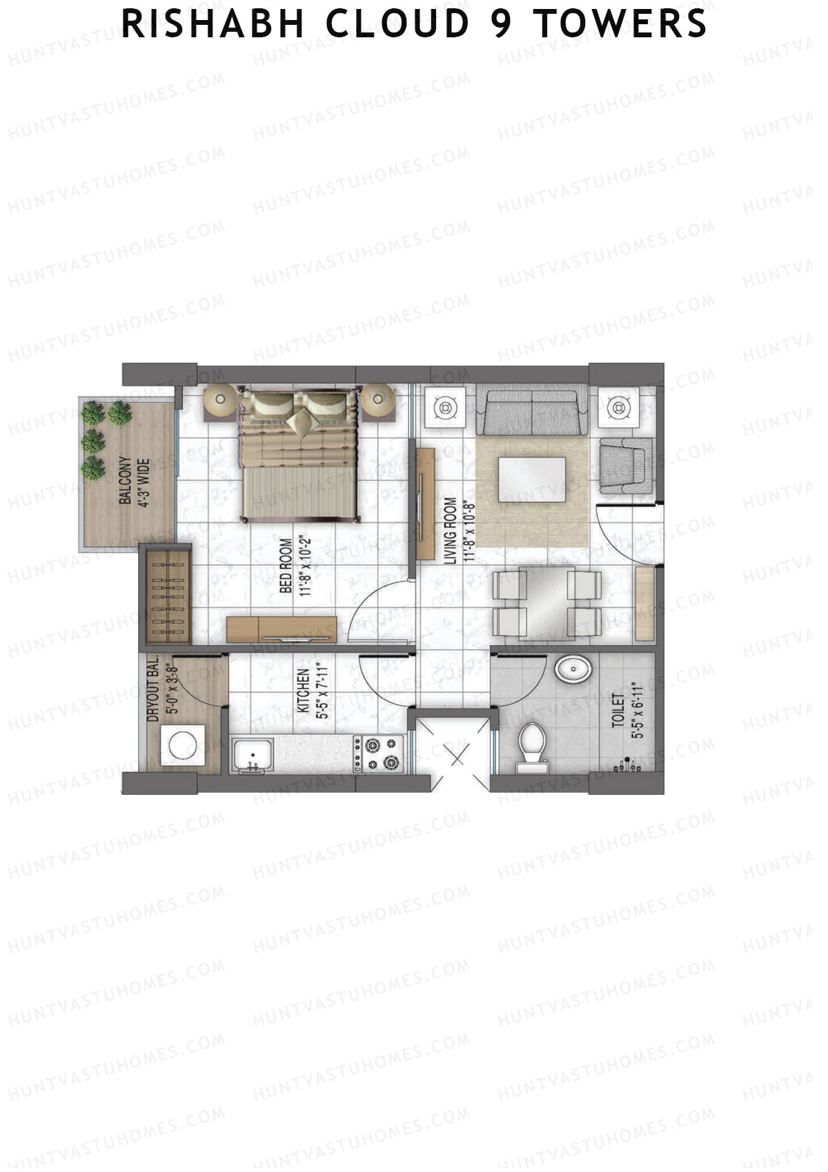 Rishabh Cloud 9 Towers Tower S3 Unit 8 Floor Plan