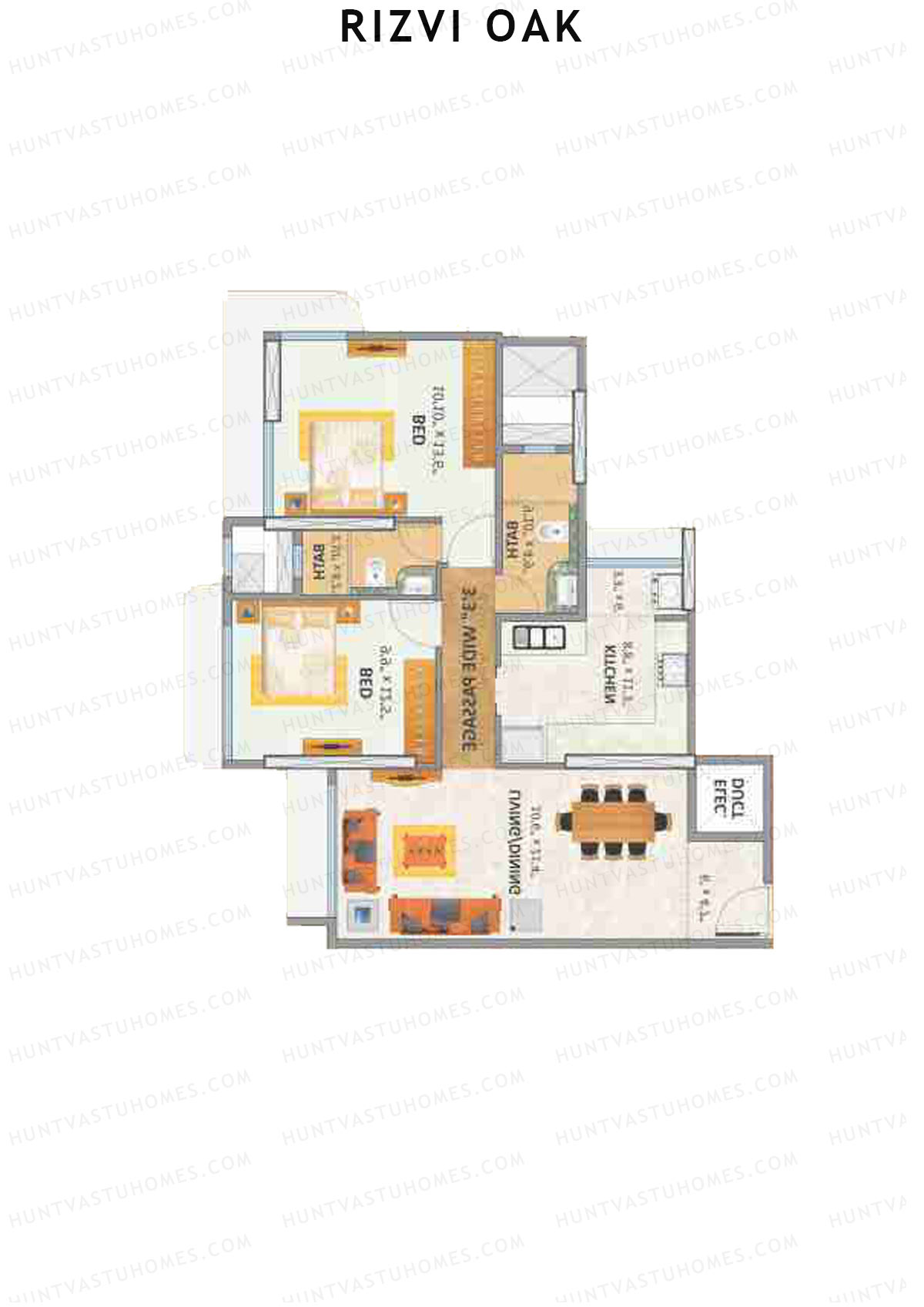 Rizvi Oak Wing C Unit 6 Floor Plan