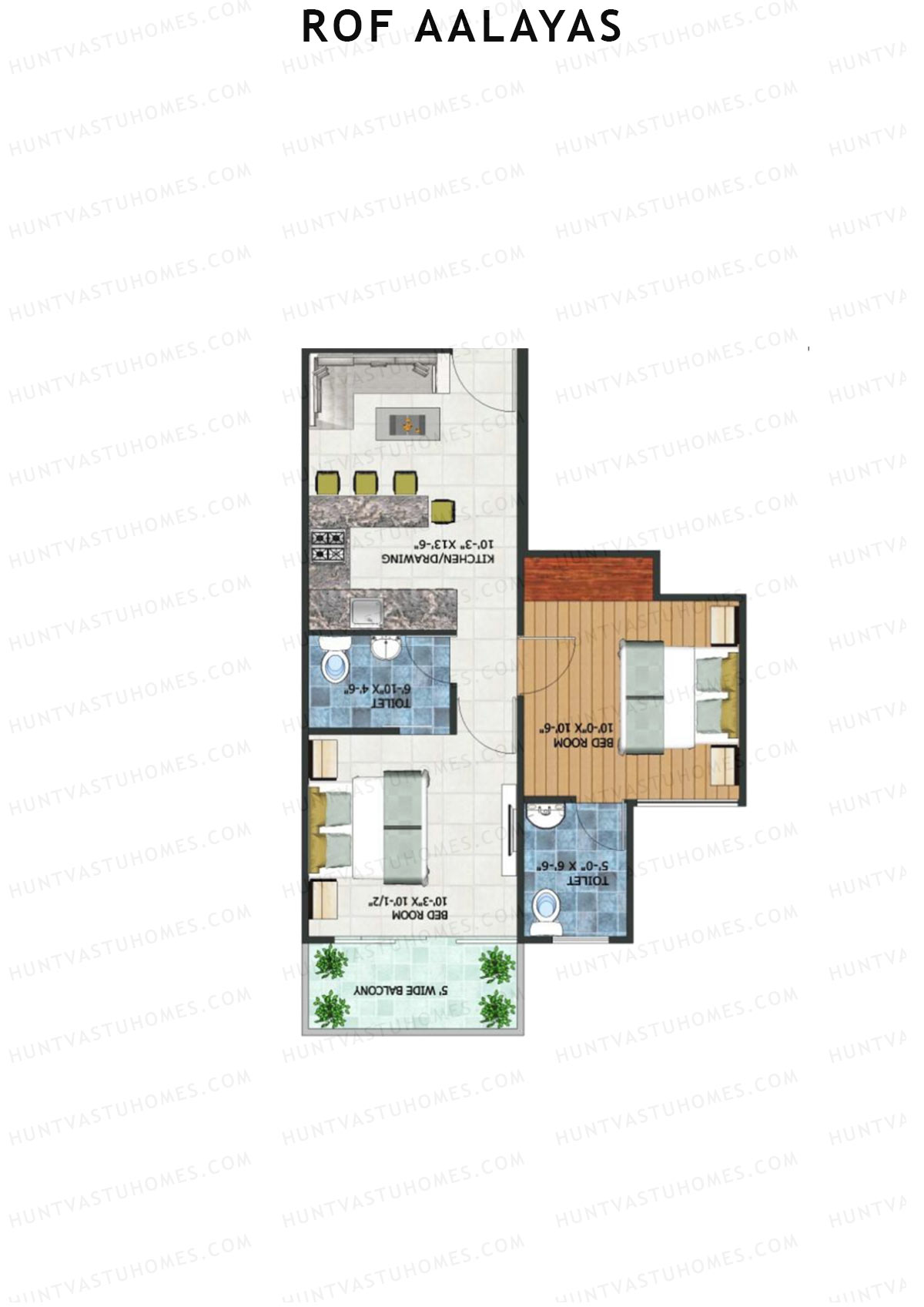 ROF Aalayas Tower A Unit 11 (Type 4) Floor Plan