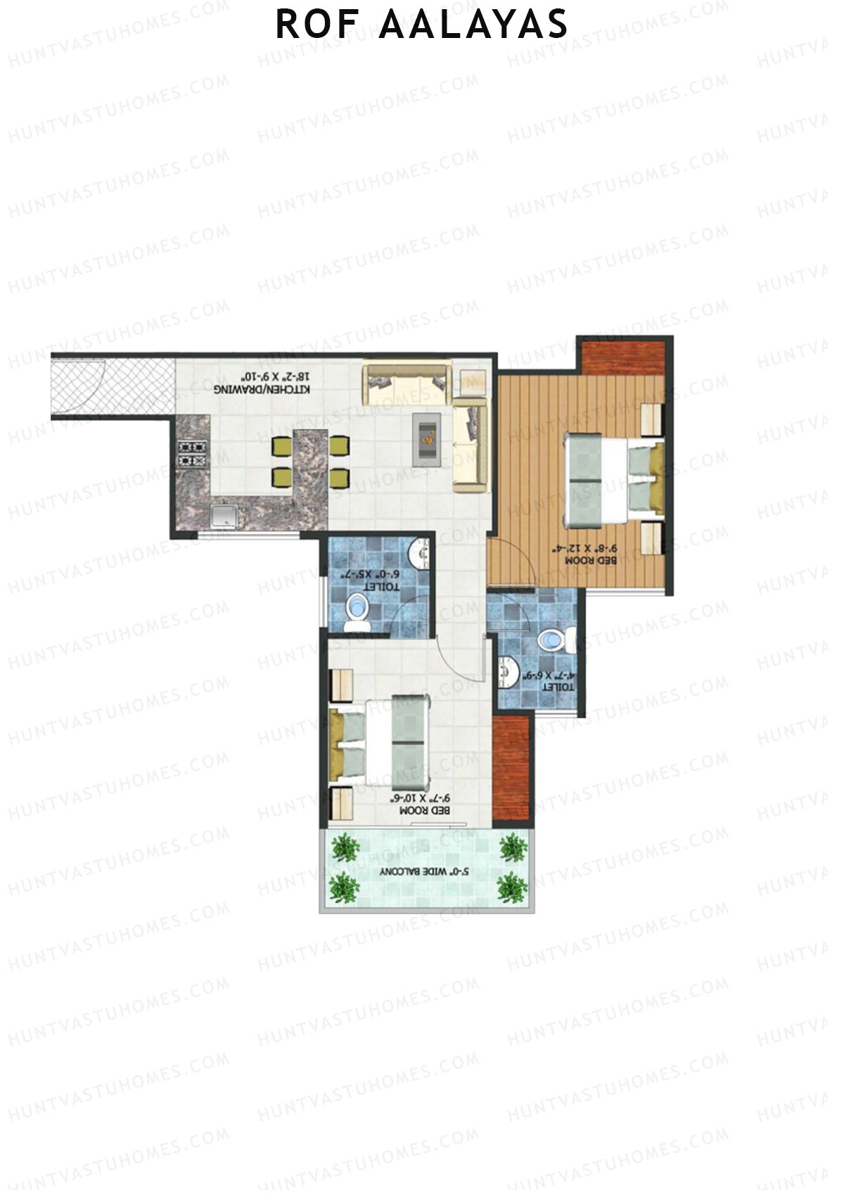 ROF Aalayas Tower A Unit 9 (Type 2) Floor Plan