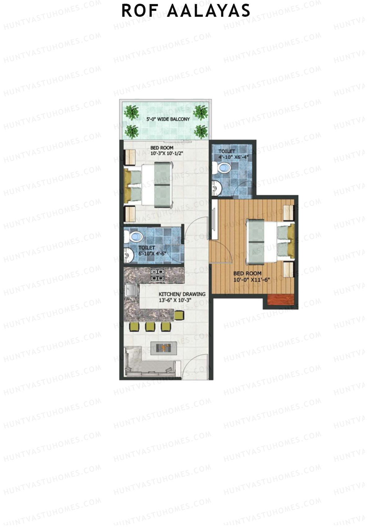 ROF Aalayas Tower C Unit 2 (Type 3) Floor Plan