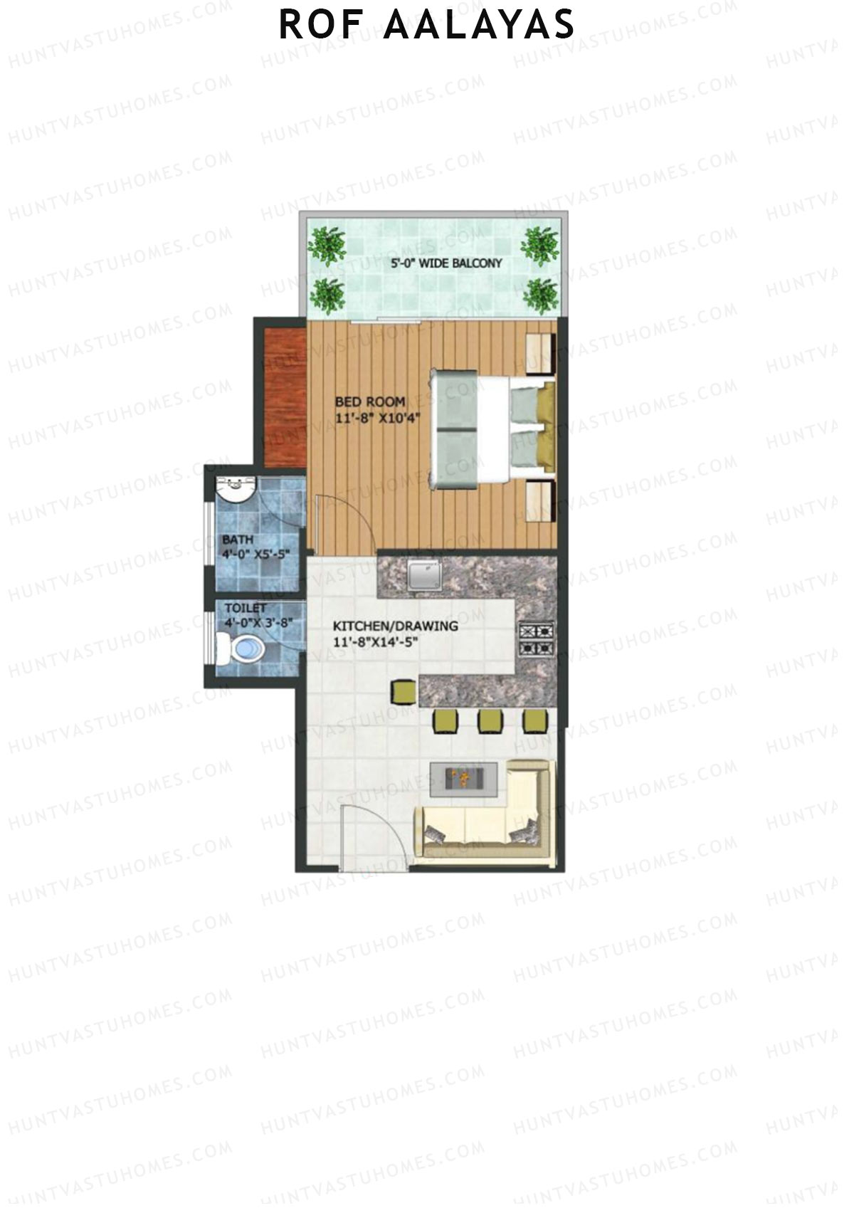 ROF Aalayas Tower D Unit 3 (Type 5) Floor Plan