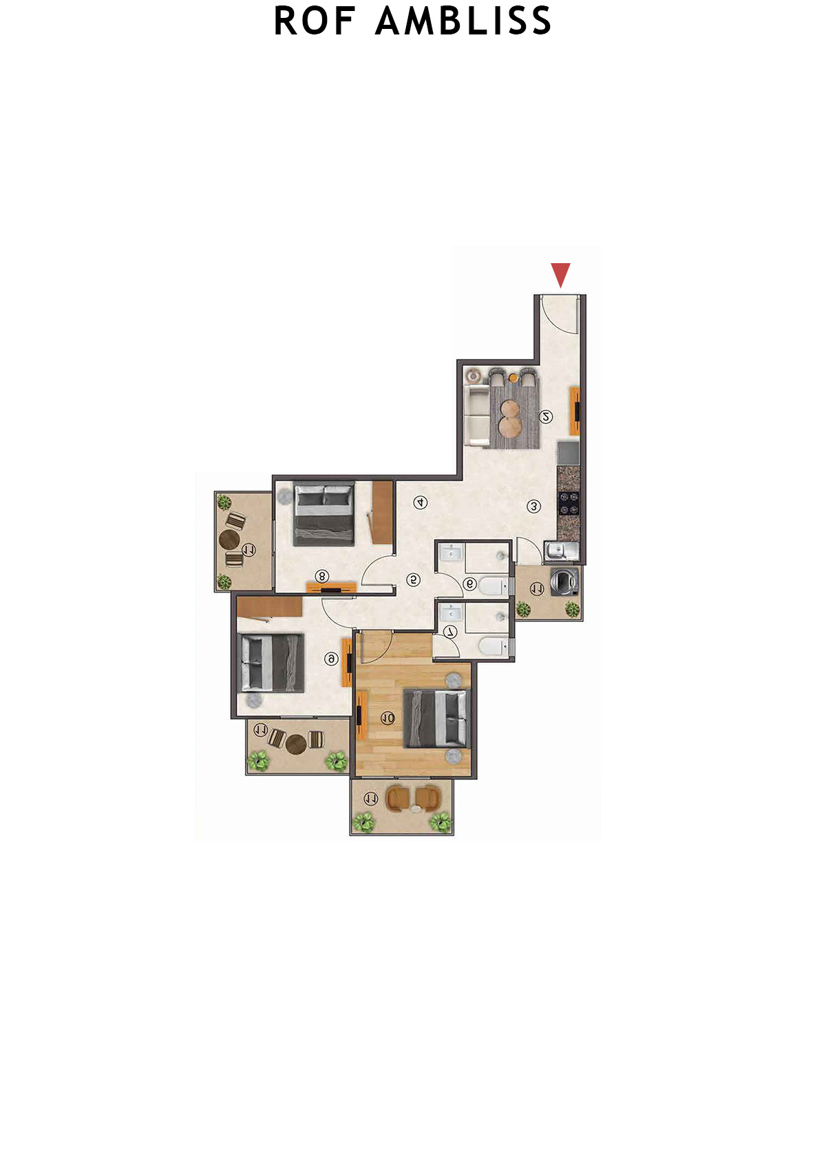 Rof Ambliss Tower 4 Unit 7 (Type 1) Floor Plan