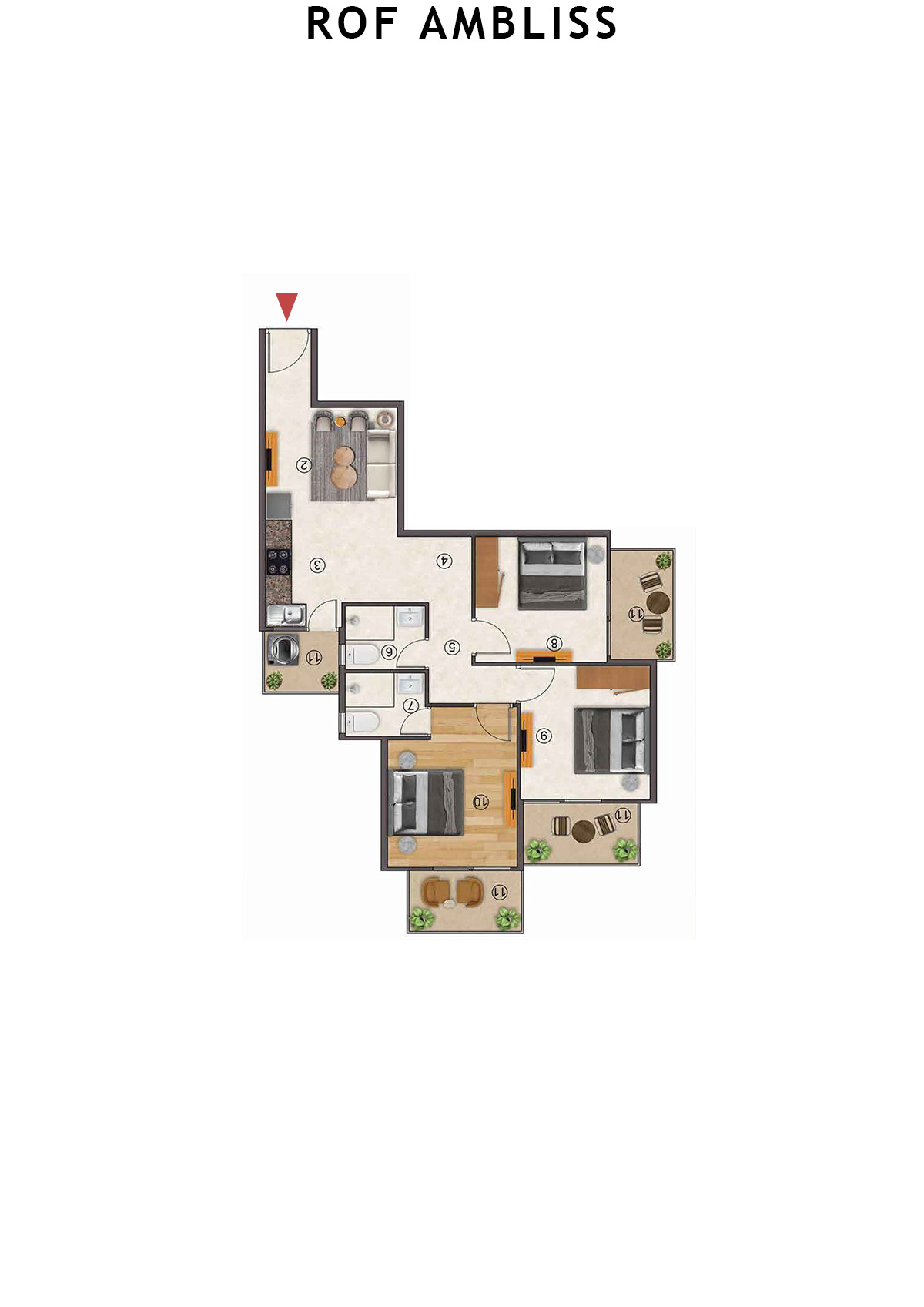 Rof Ambliss Tower 5 Unit 7 (Type 1) Floor Plan