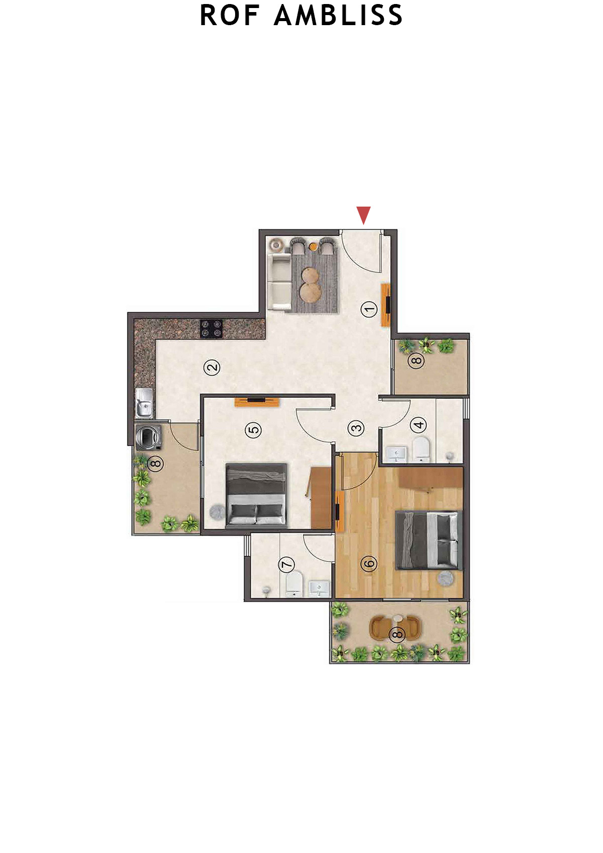Rof Ambliss Tower 7 Unit 1 (Type 4) Floor Plan
