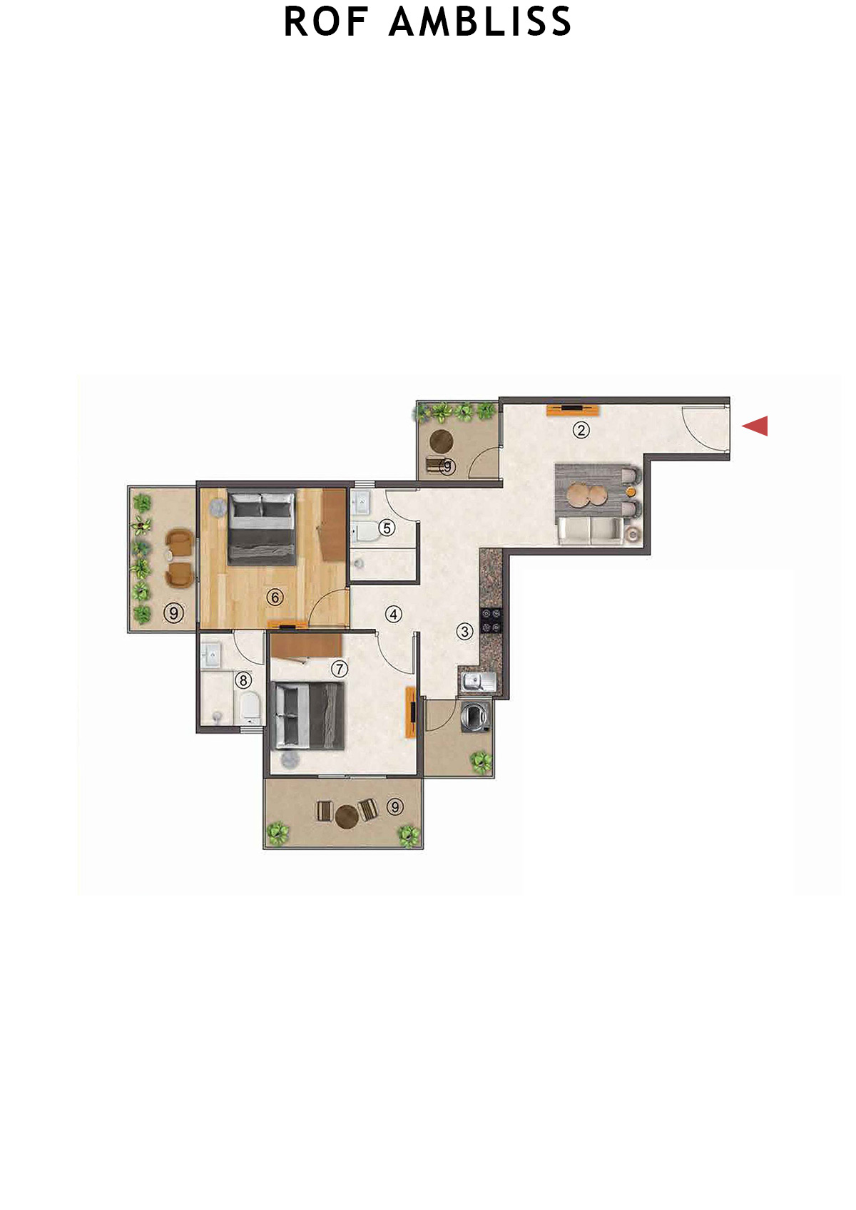 Rof Ambliss Tower 7 Unit 2 (Type 3) Floor Plan