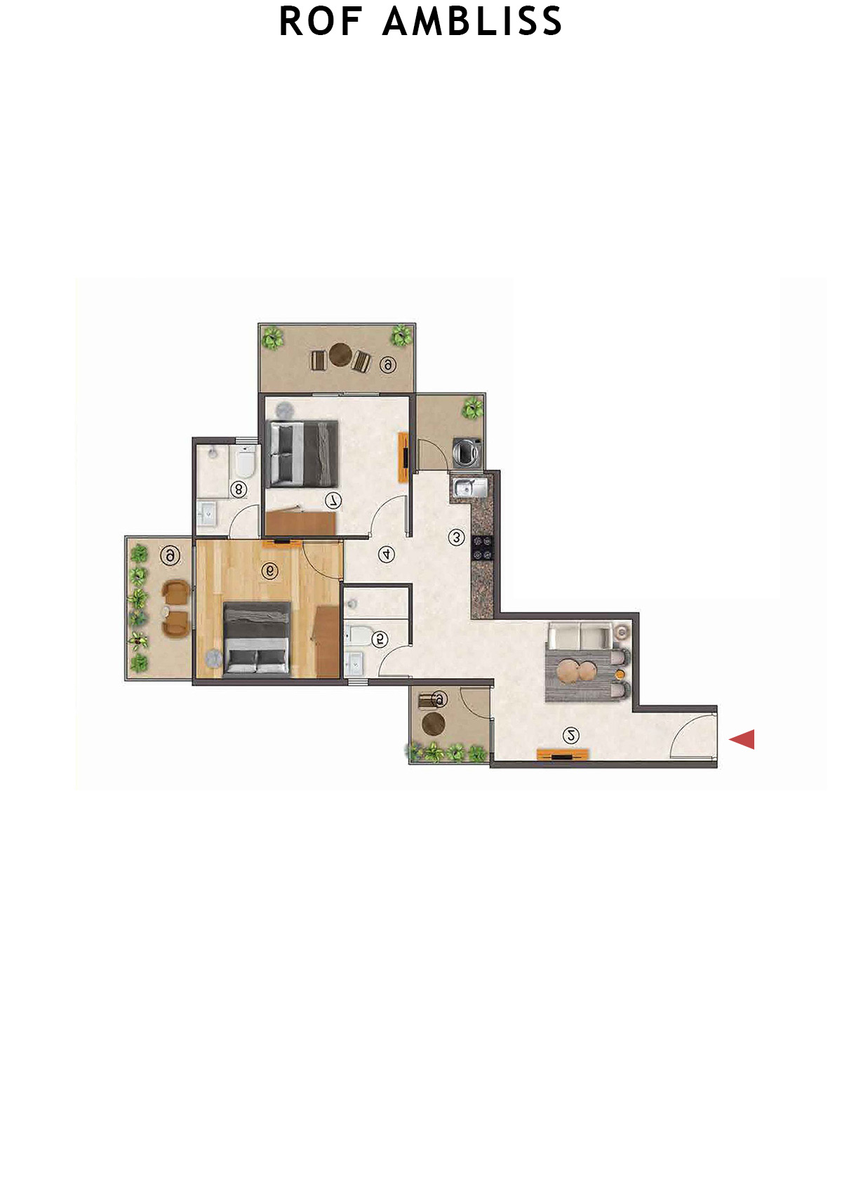 Rof Ambliss Tower 7 Unit 3 (Type 3) Floor Plan