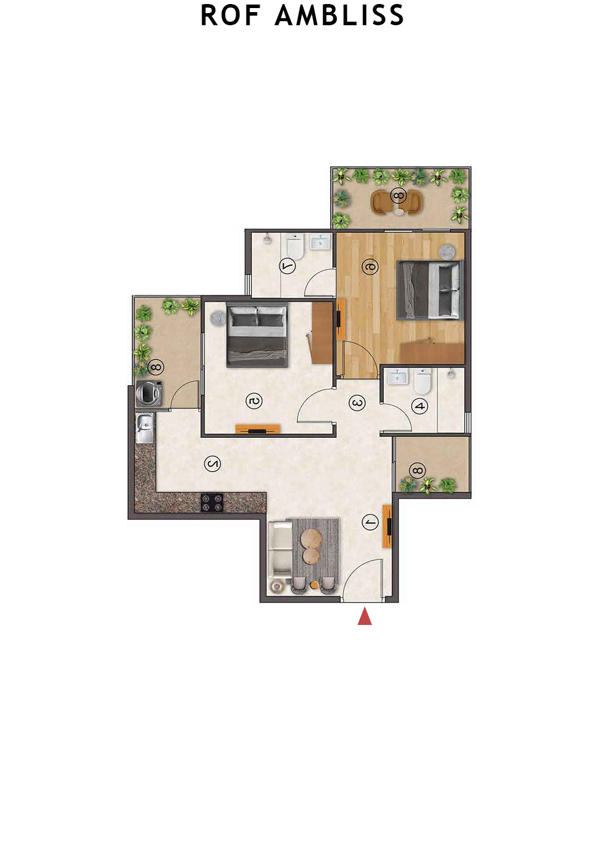 Rof Ambliss Tower 7 Unit 4 (Type 4) Floor Plan