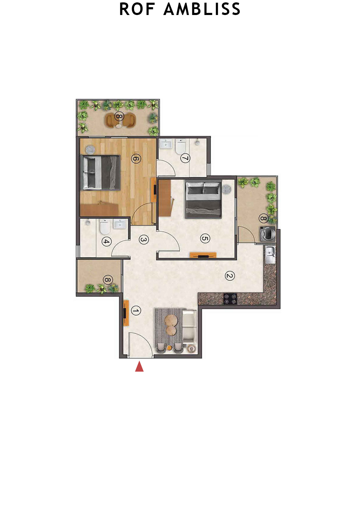 Rof Ambliss Tower 7 Unit 5 (Type 4) Floor Plan