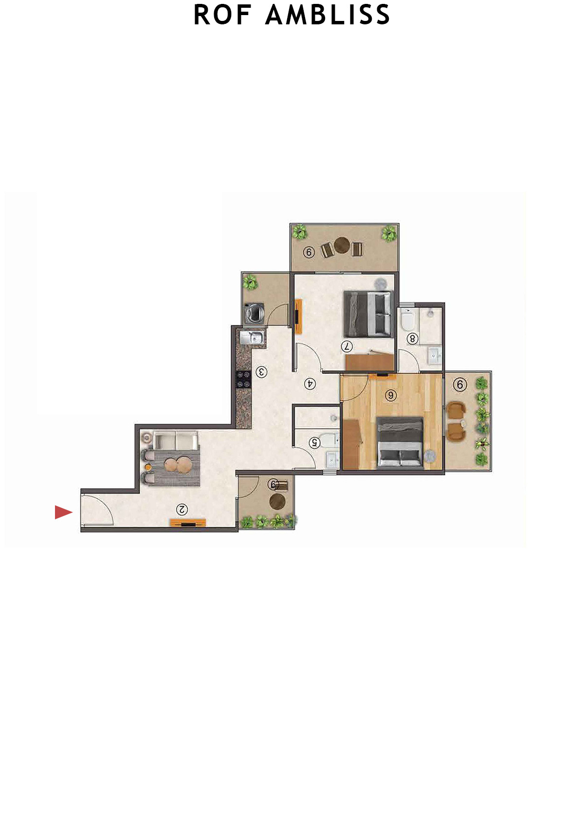 Rof Ambliss Tower 7 Unit 6 (Type 3) Floor Plan