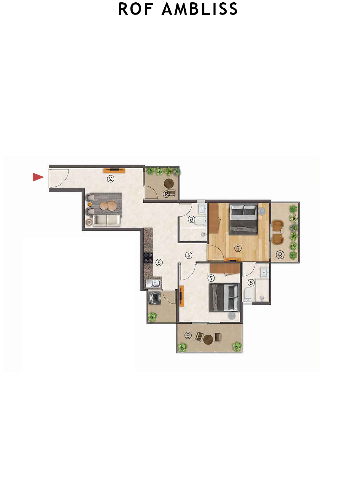 Rof Ambliss Tower 7 Unit 7 (Type 3) Floor Plan