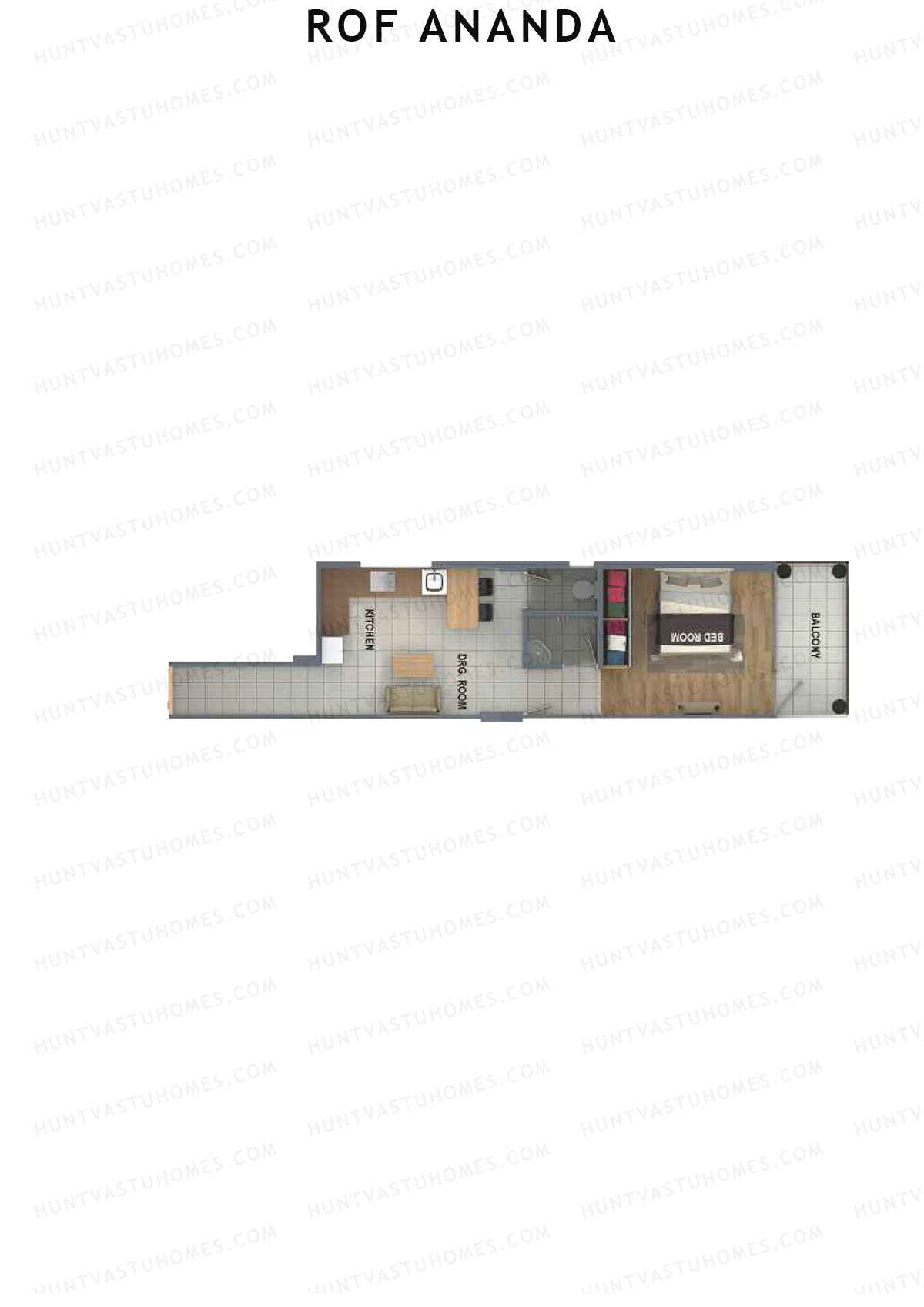ROF Ananda Tower F Unit 11 (Type B) Floor Plan