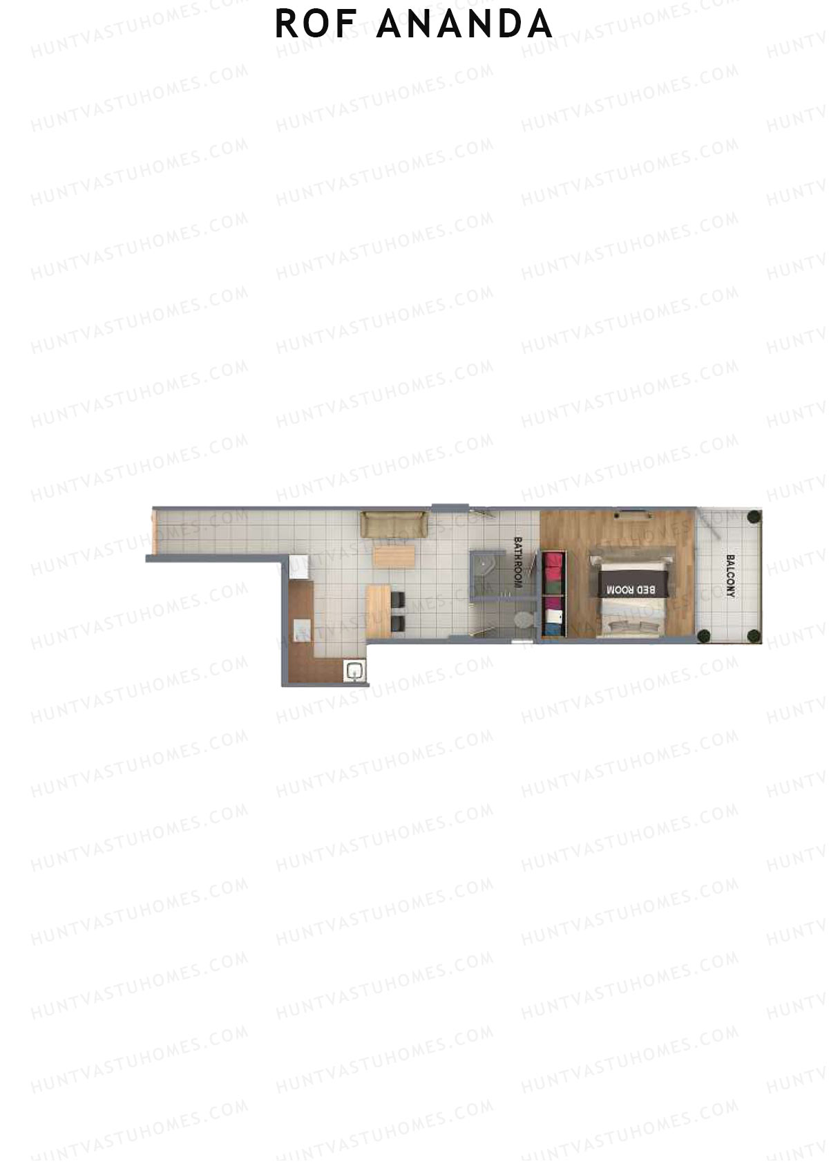 ROF Ananda Tower F Unit 12 (Type C) Floor Plan