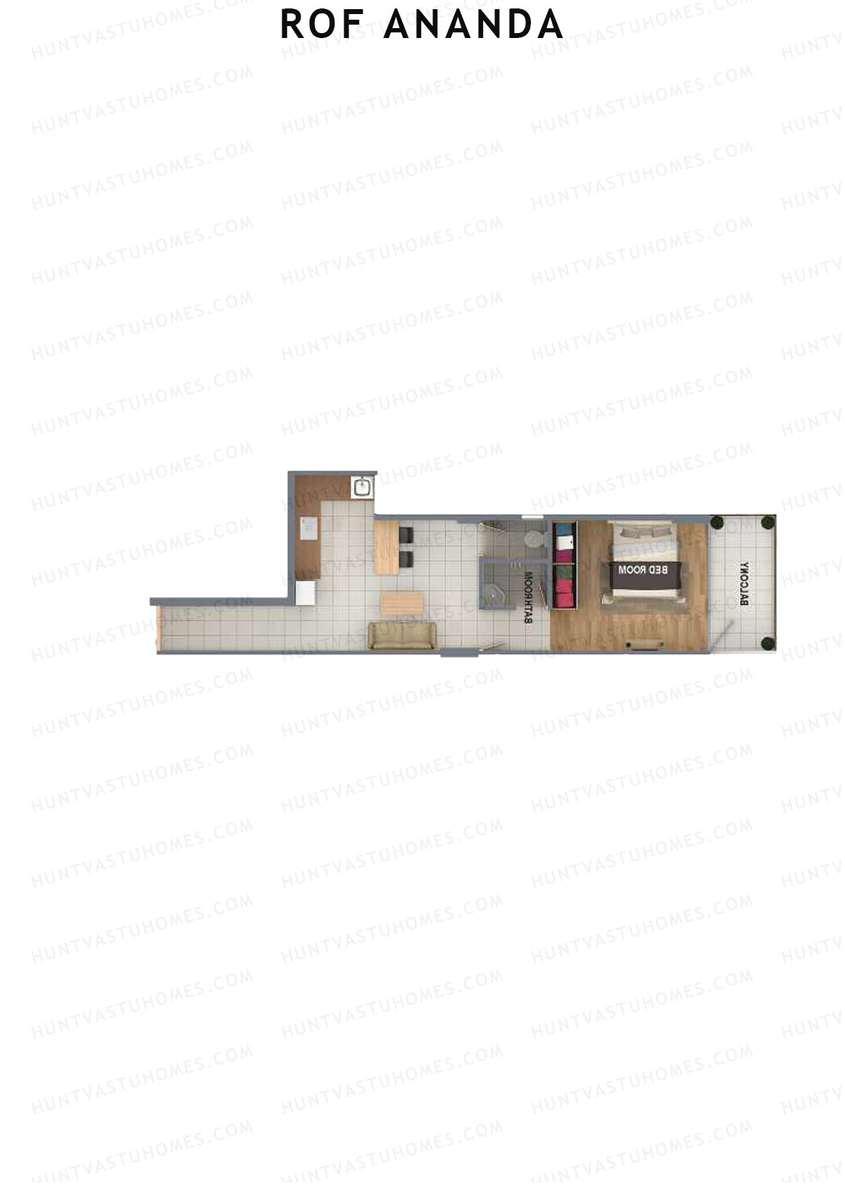 ROF Ananda Tower F Unit 1 (Type C) Floor Plan
