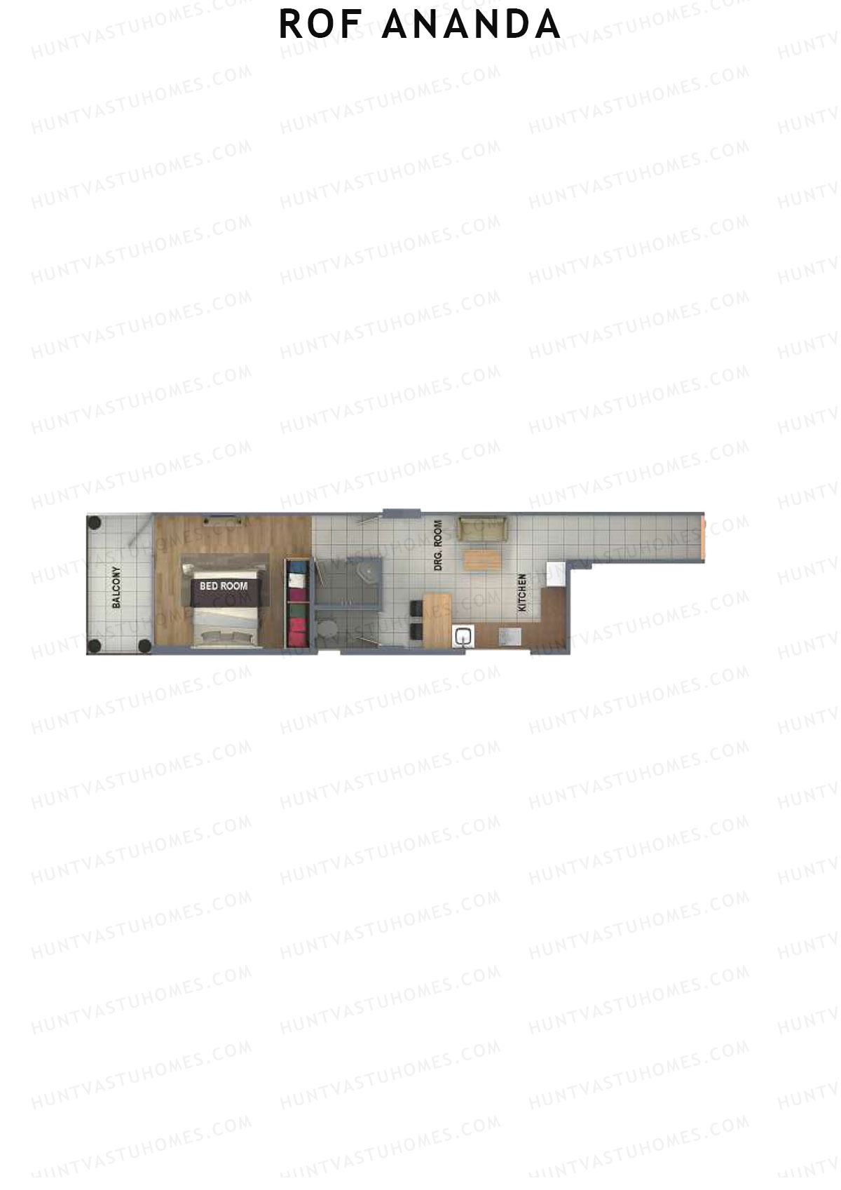 ROF Ananda Tower F Unit 5 (Type B) Floor Plan