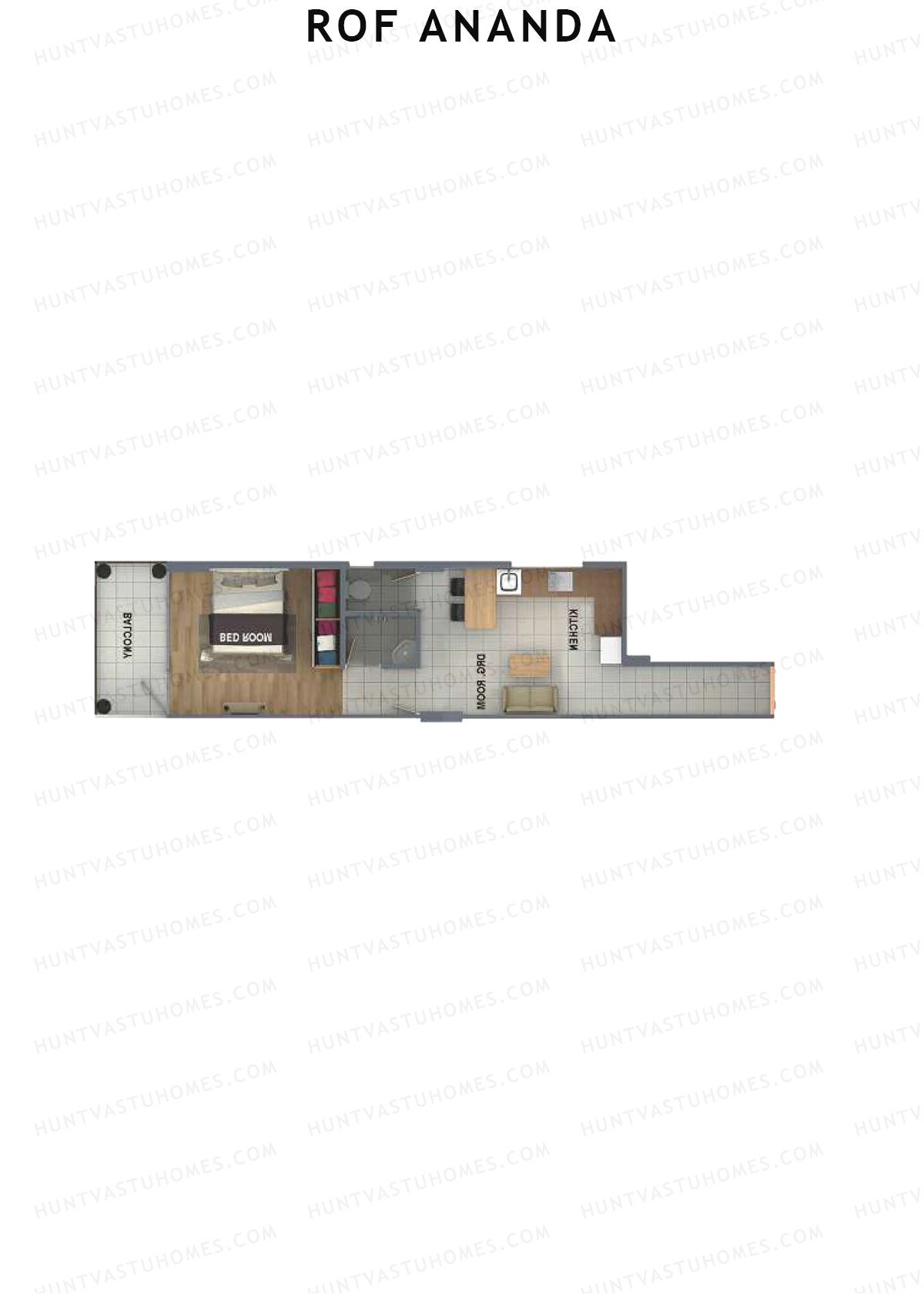ROF Ananda Tower F Unit 8 (Type B) Floor Plan