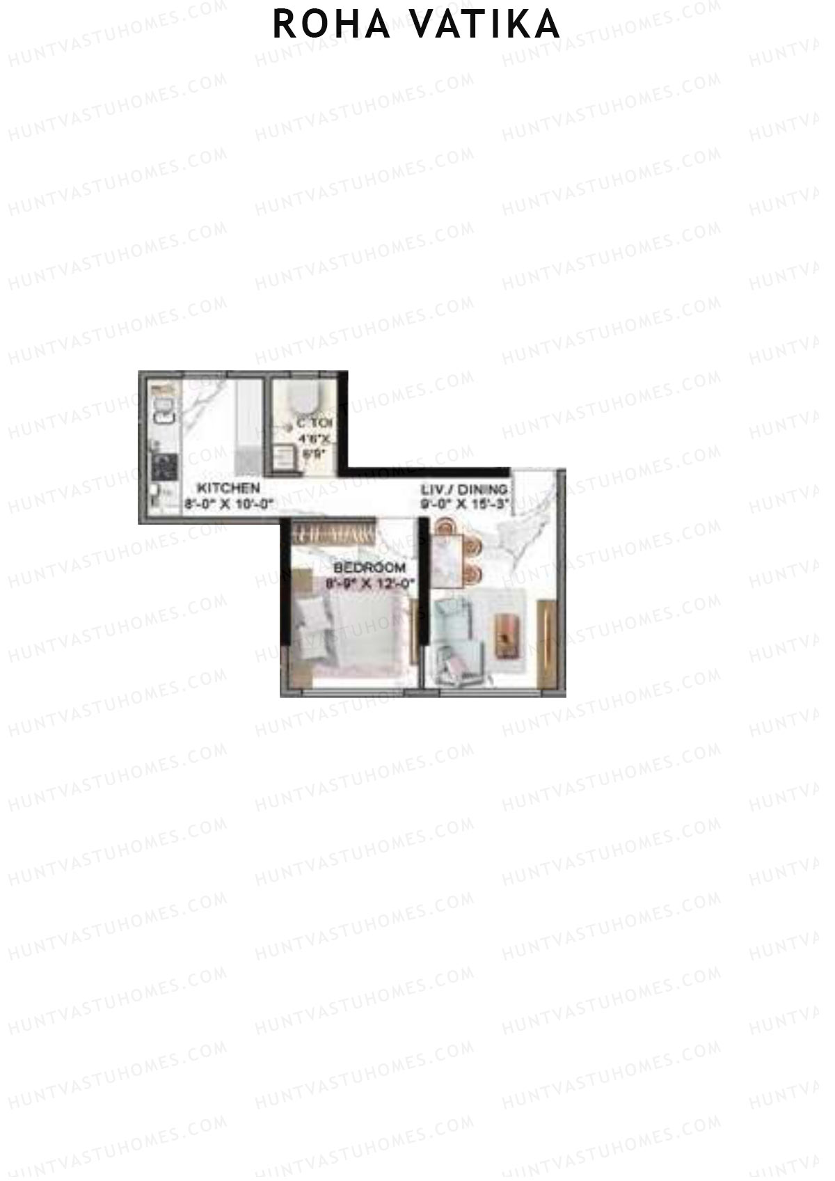 Roha Vatika Palash Wing B Unit 6 Floor Plan