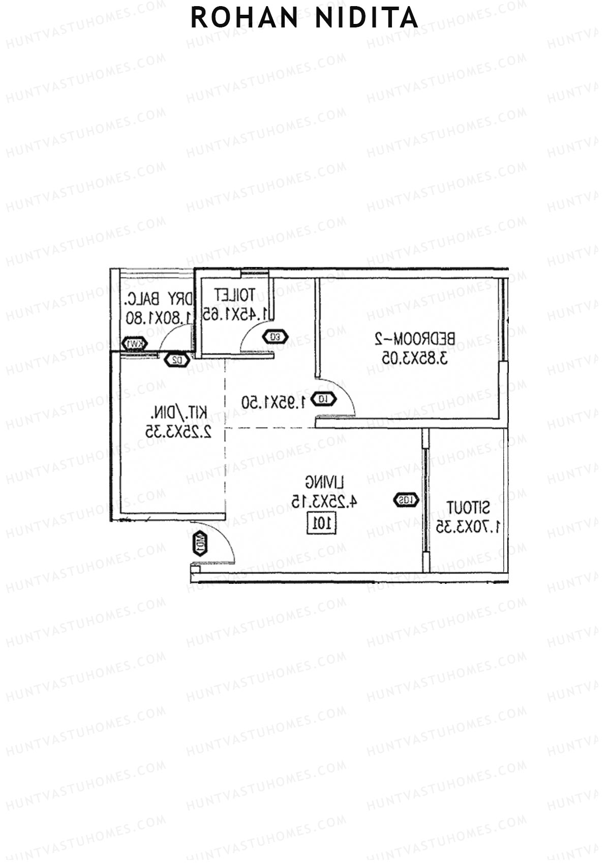 Rohan Nidita Wing A Unit 2 Floor Plan