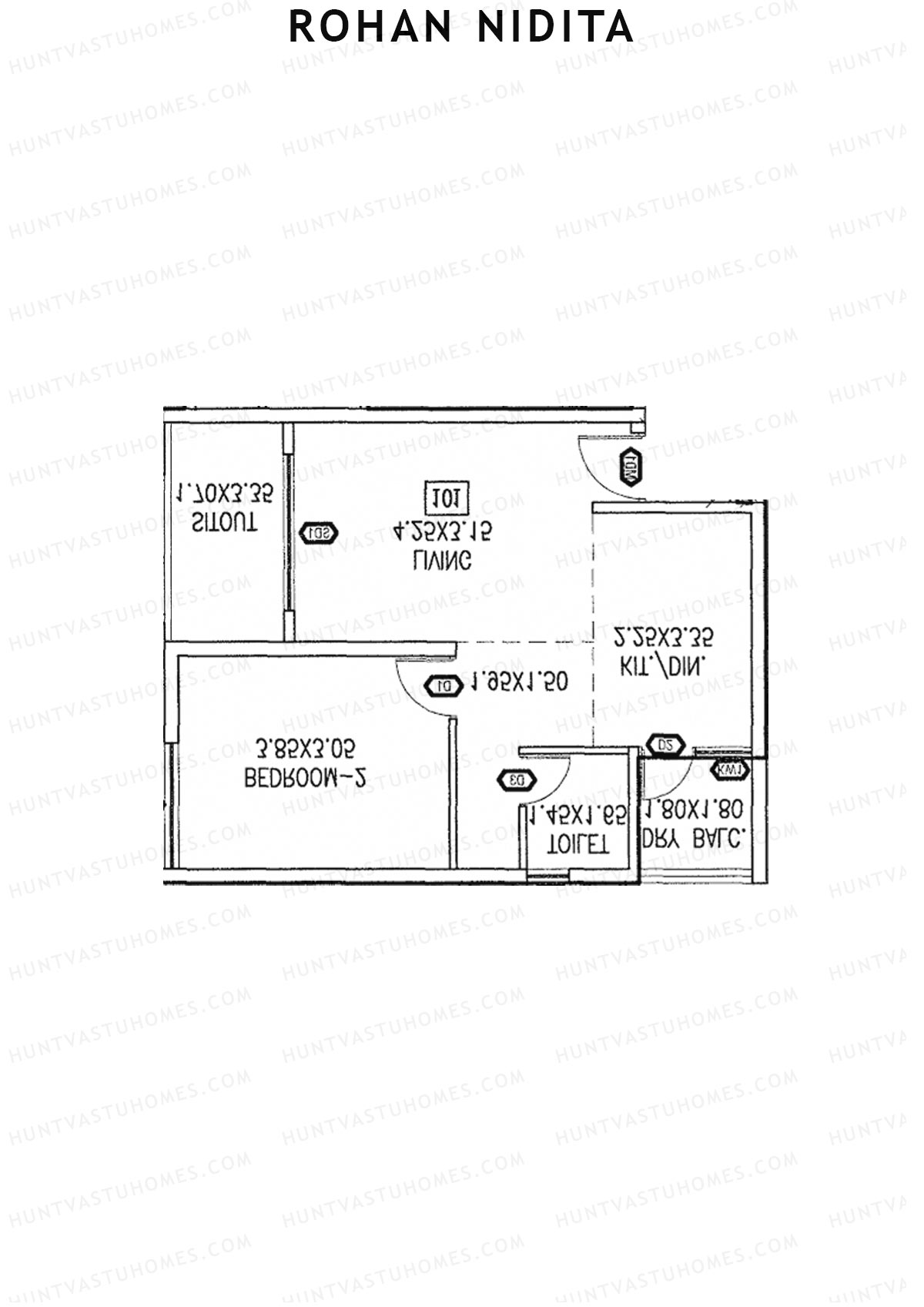 Rohan Nidita Wing A Unit 4 Floor Plan