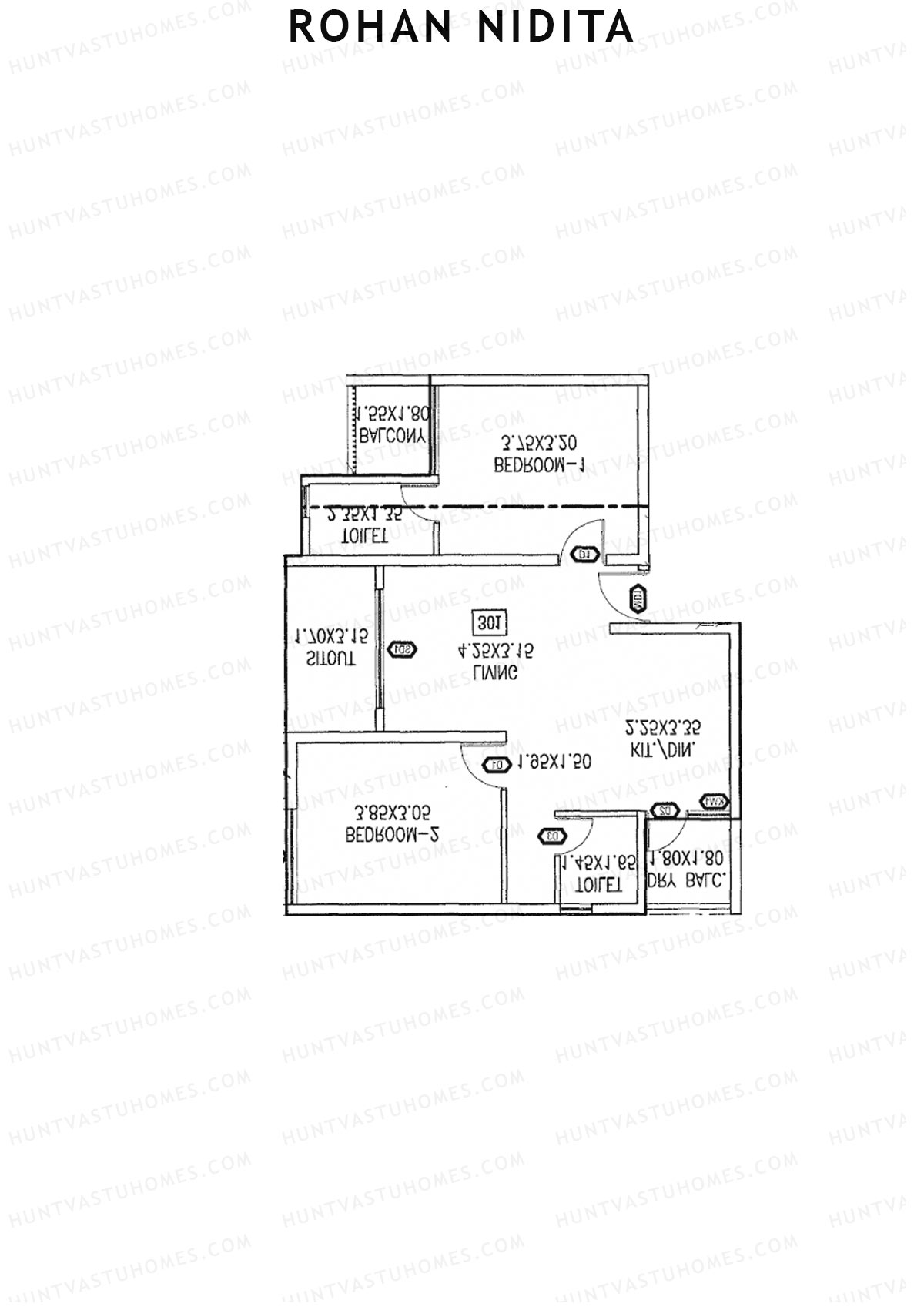 Rohan Nidita Wing A Unit 4 Floor Plan