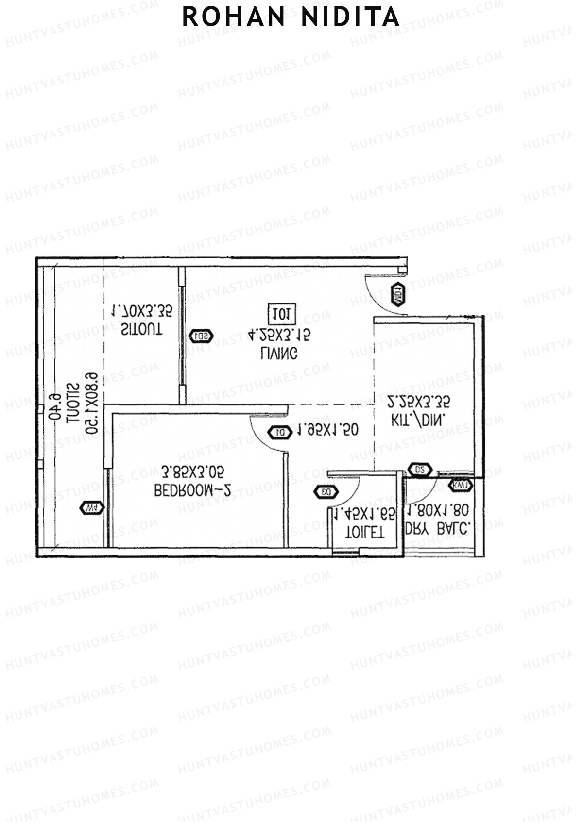 Rohan Nidita Wing A Unit 4 Floor Plan