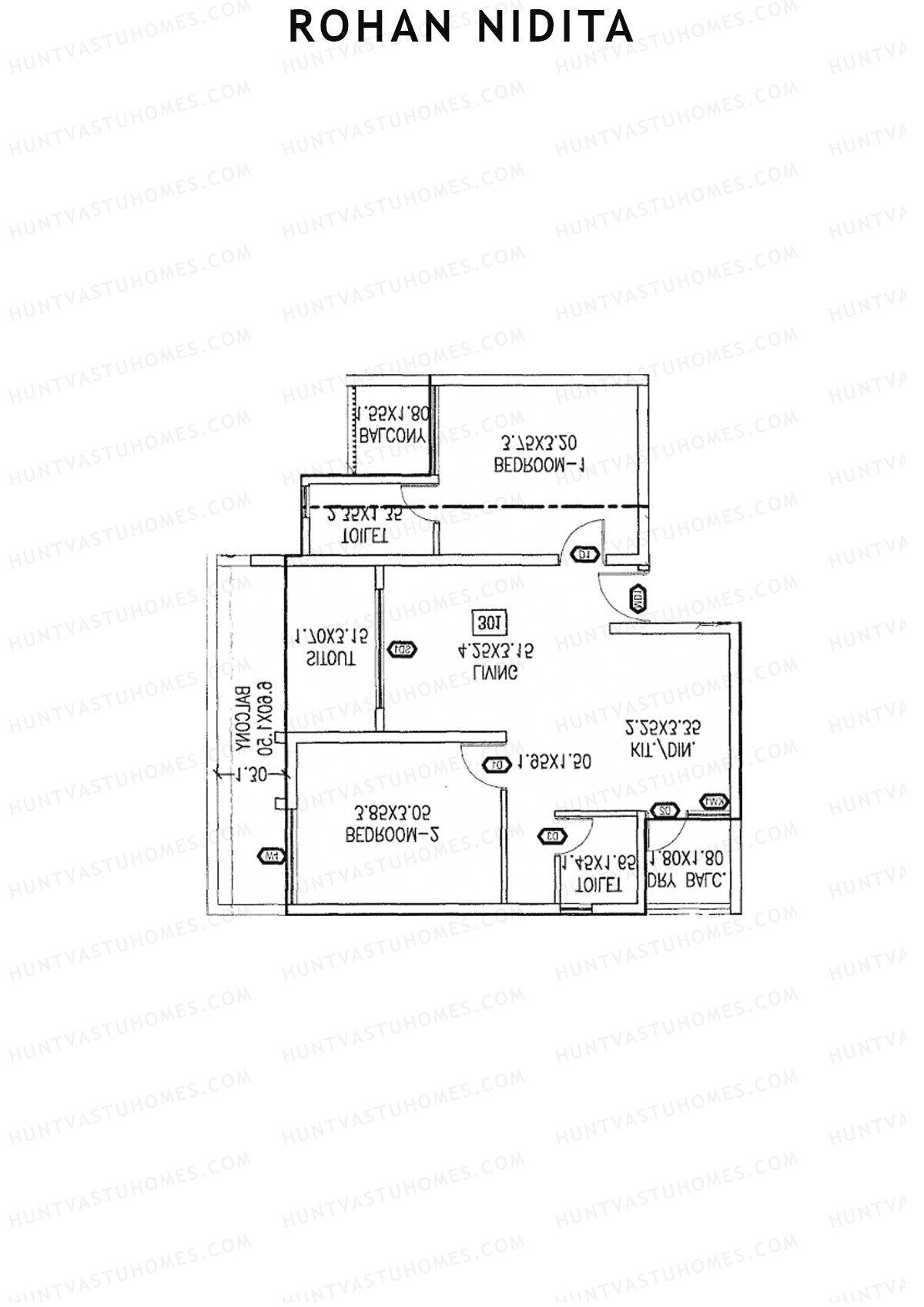 Rohan Nidita Wing A Unit 4 Floor Plan