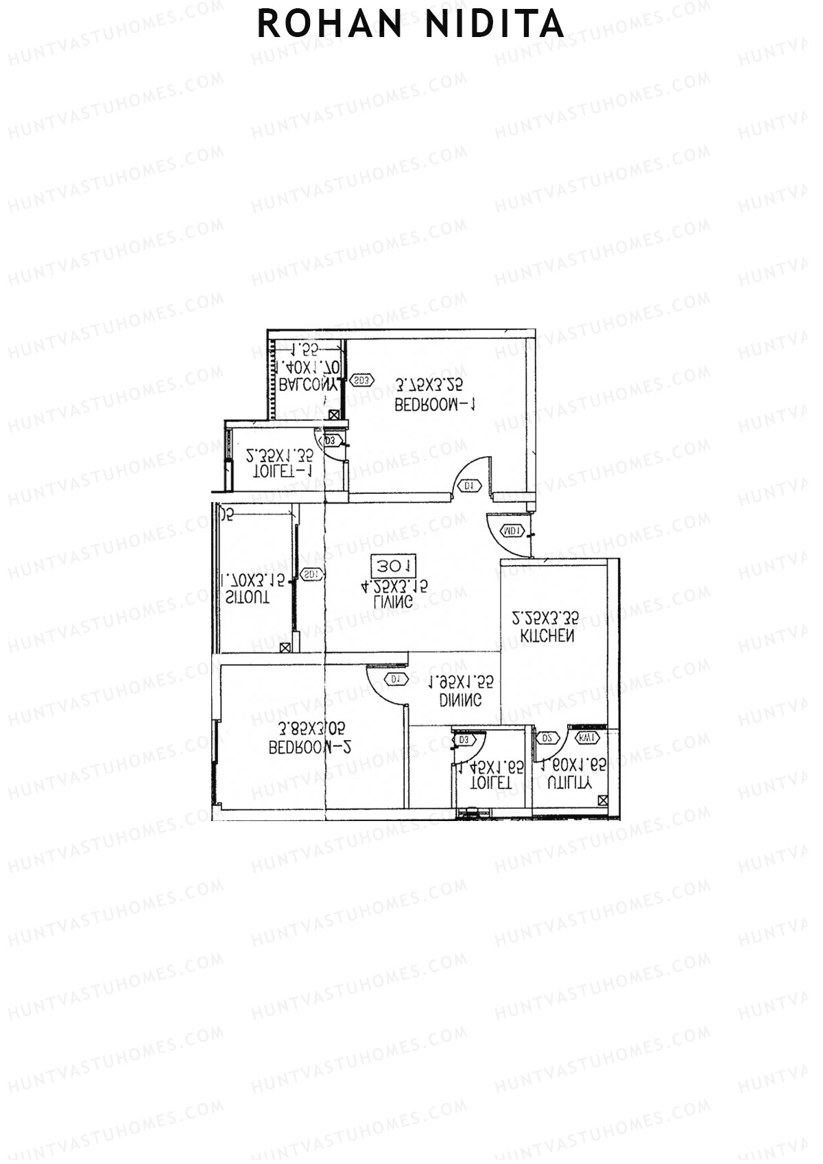 Rohan Nidita Wing D Unit 4 Floor Plan