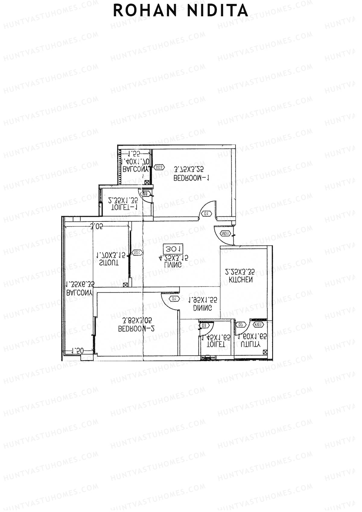 Rohan Nidita Wing D Unit 4 Floor Plan