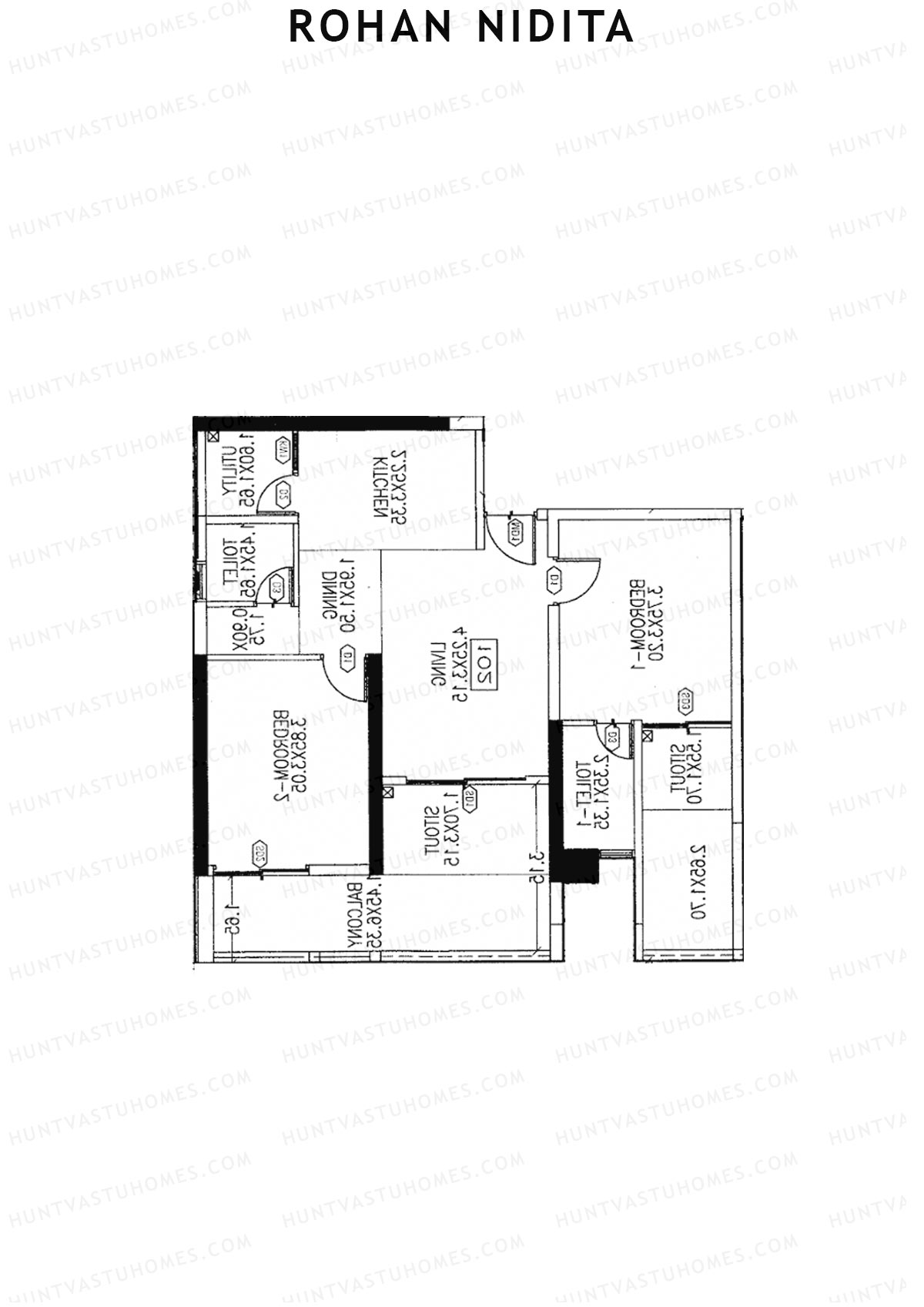 Rohan Nidita Wing D Unit 5 Floor Plan