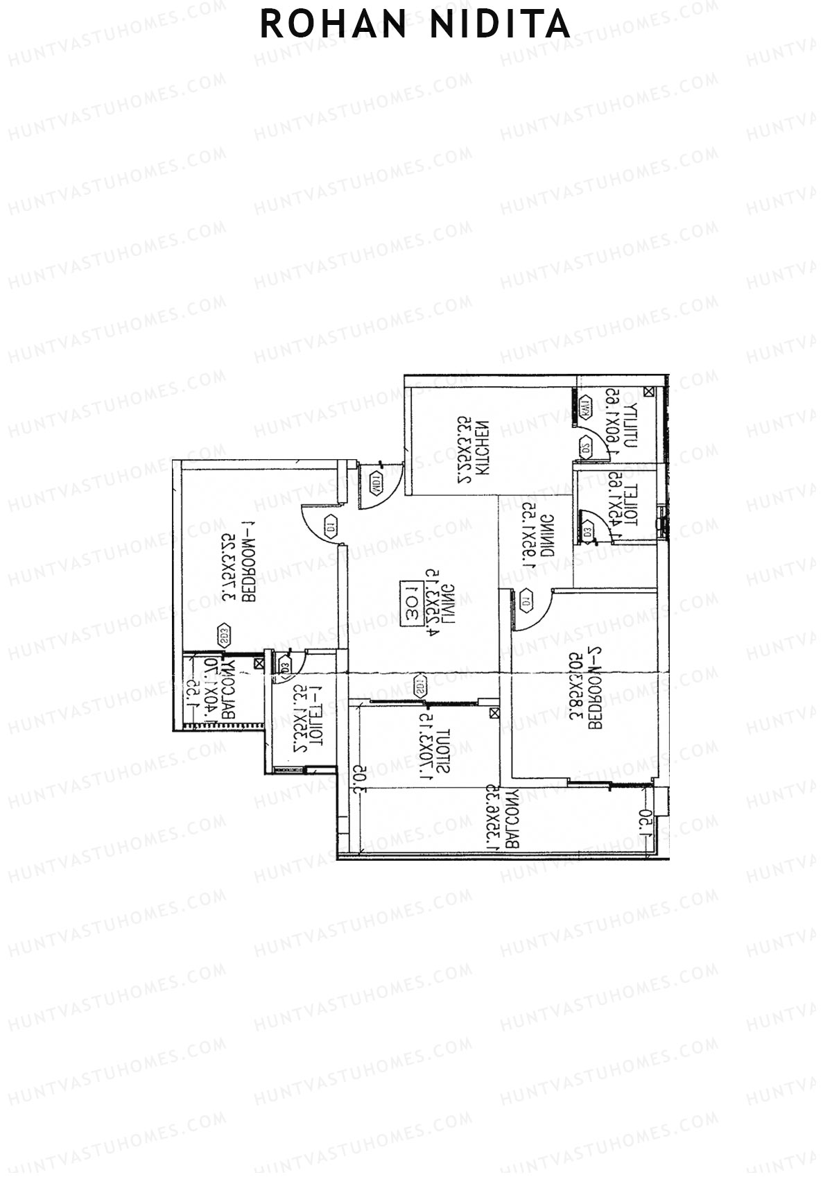 Rohan Nidita Wing D Unit 6 Floor Plan