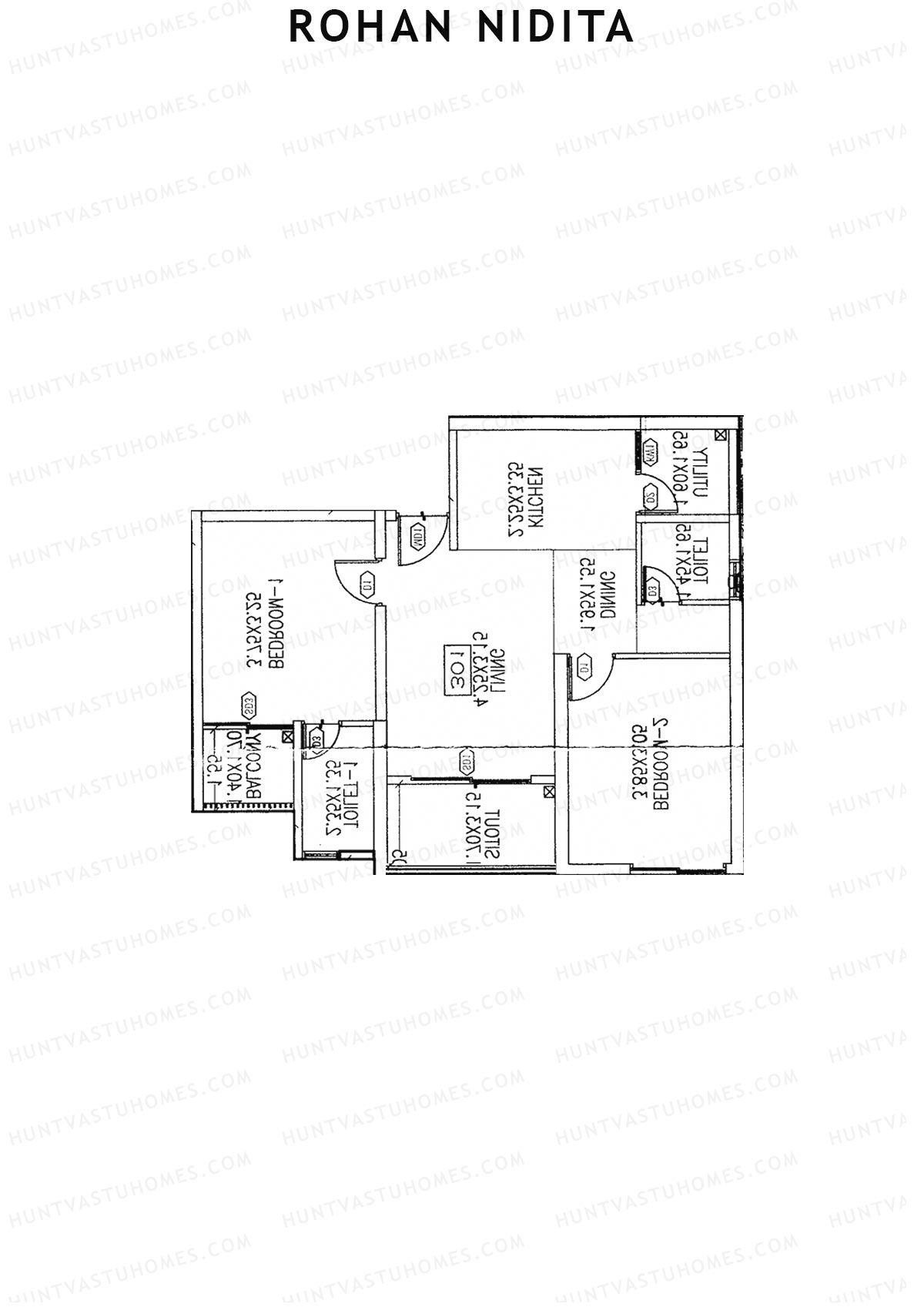 Rohan Nidita Wing D Unit 6 Floor Plan