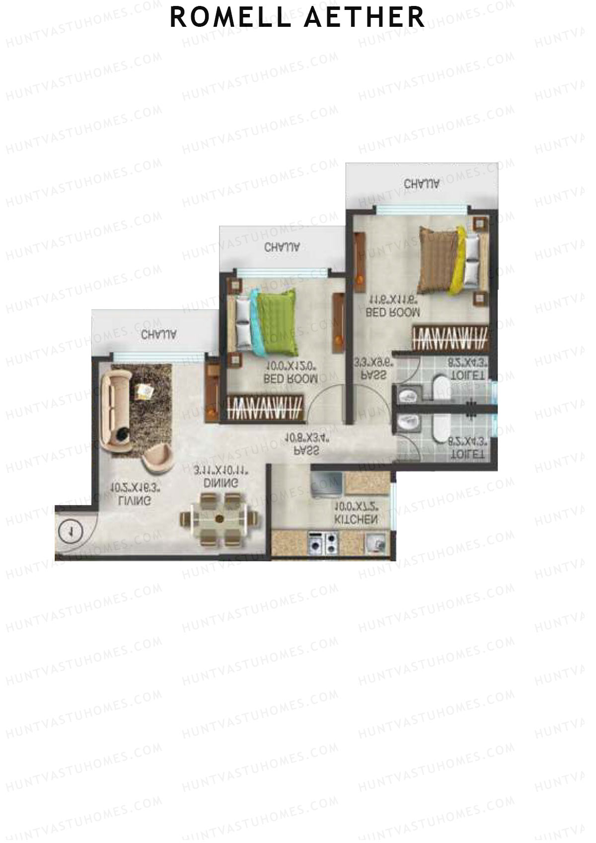 Romell Aether Tower B2 Unit 5 Floor Plan