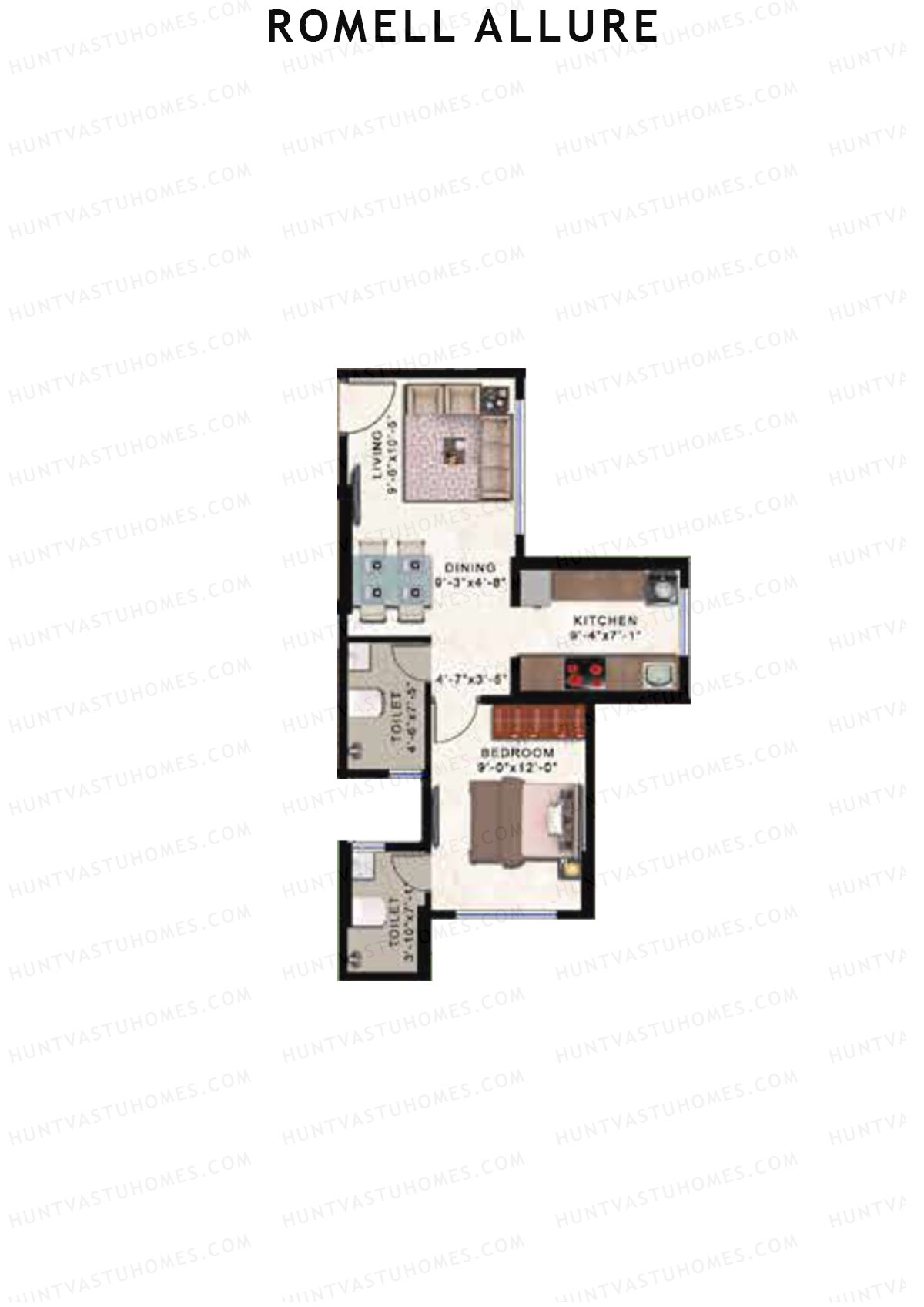 Romell Allure Tower A Unit 5 Floor Plan