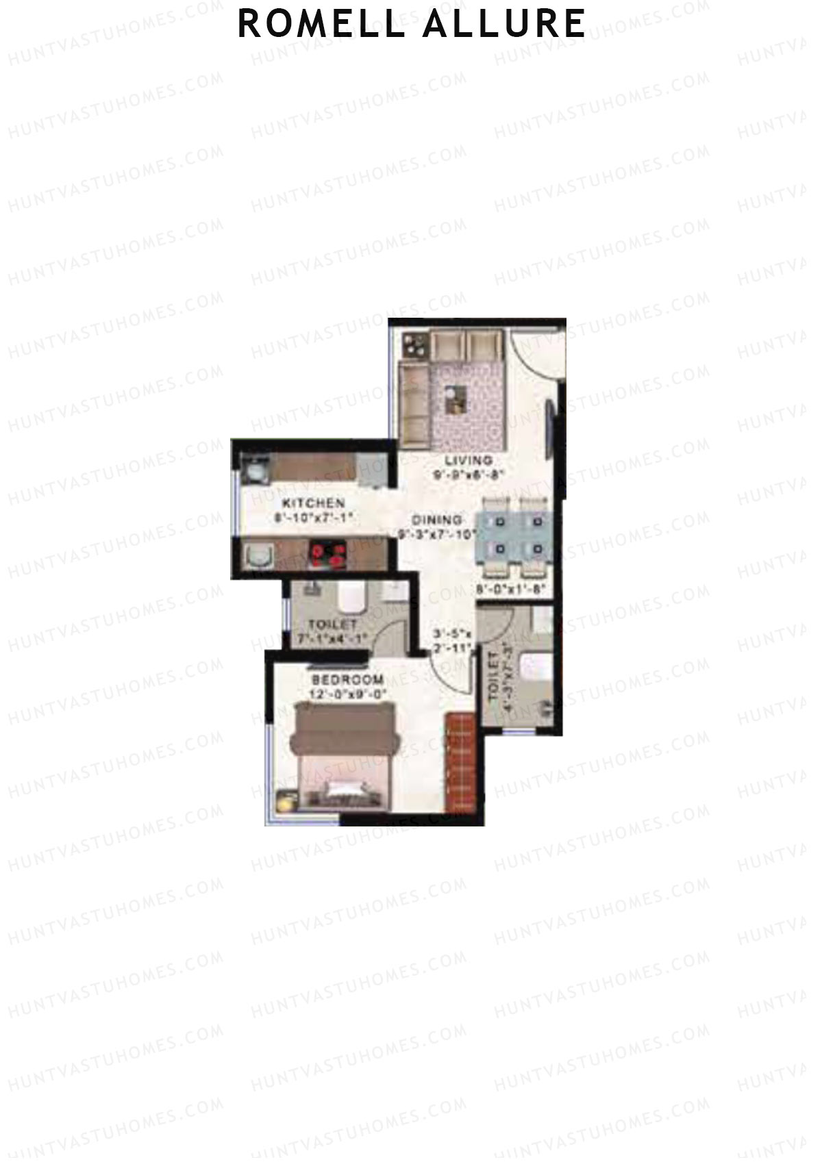 Romell Allure Tower A Unit 7 Floor Plan
