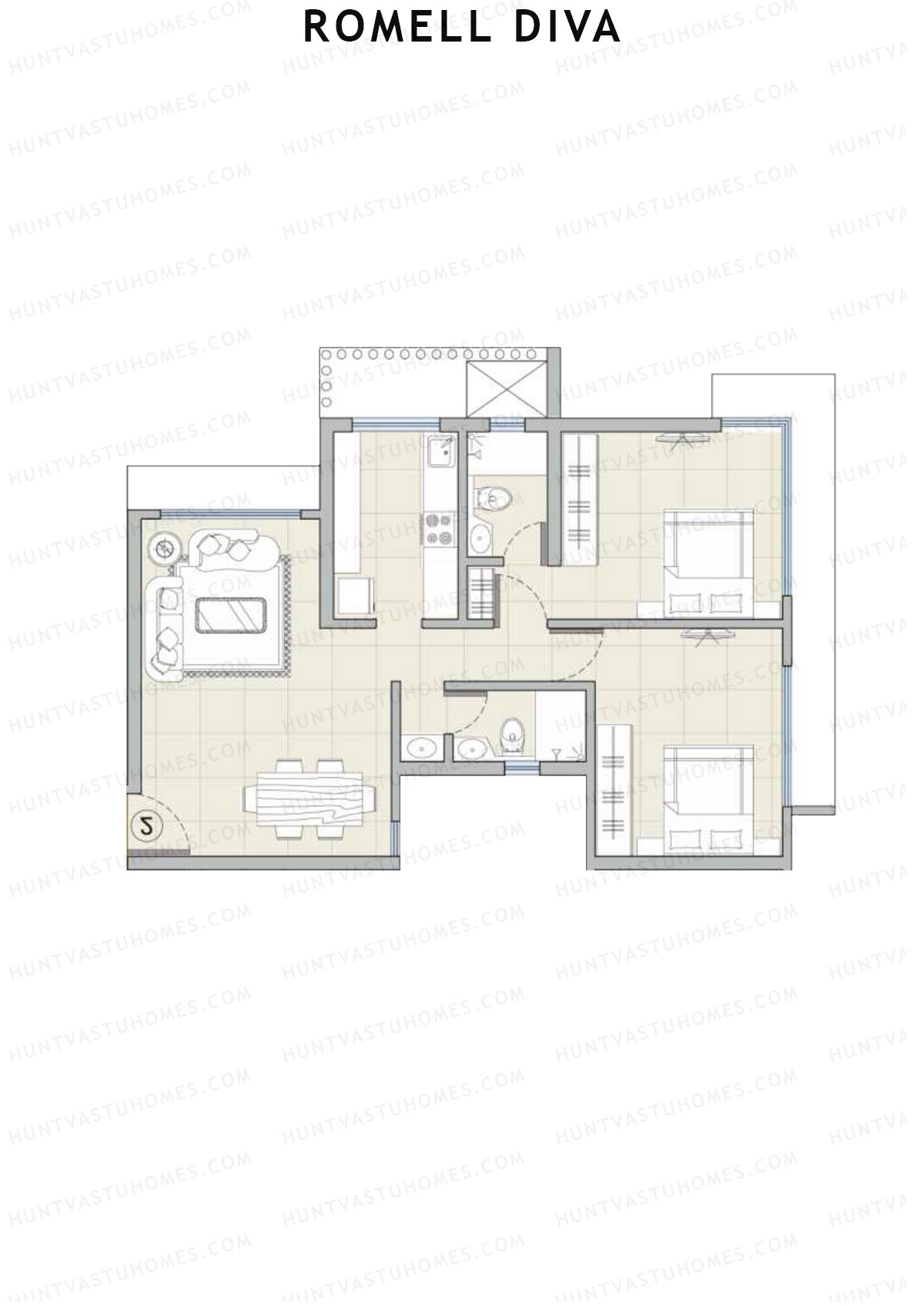 Romell Diva Wing A Unit 1 Floor Plan