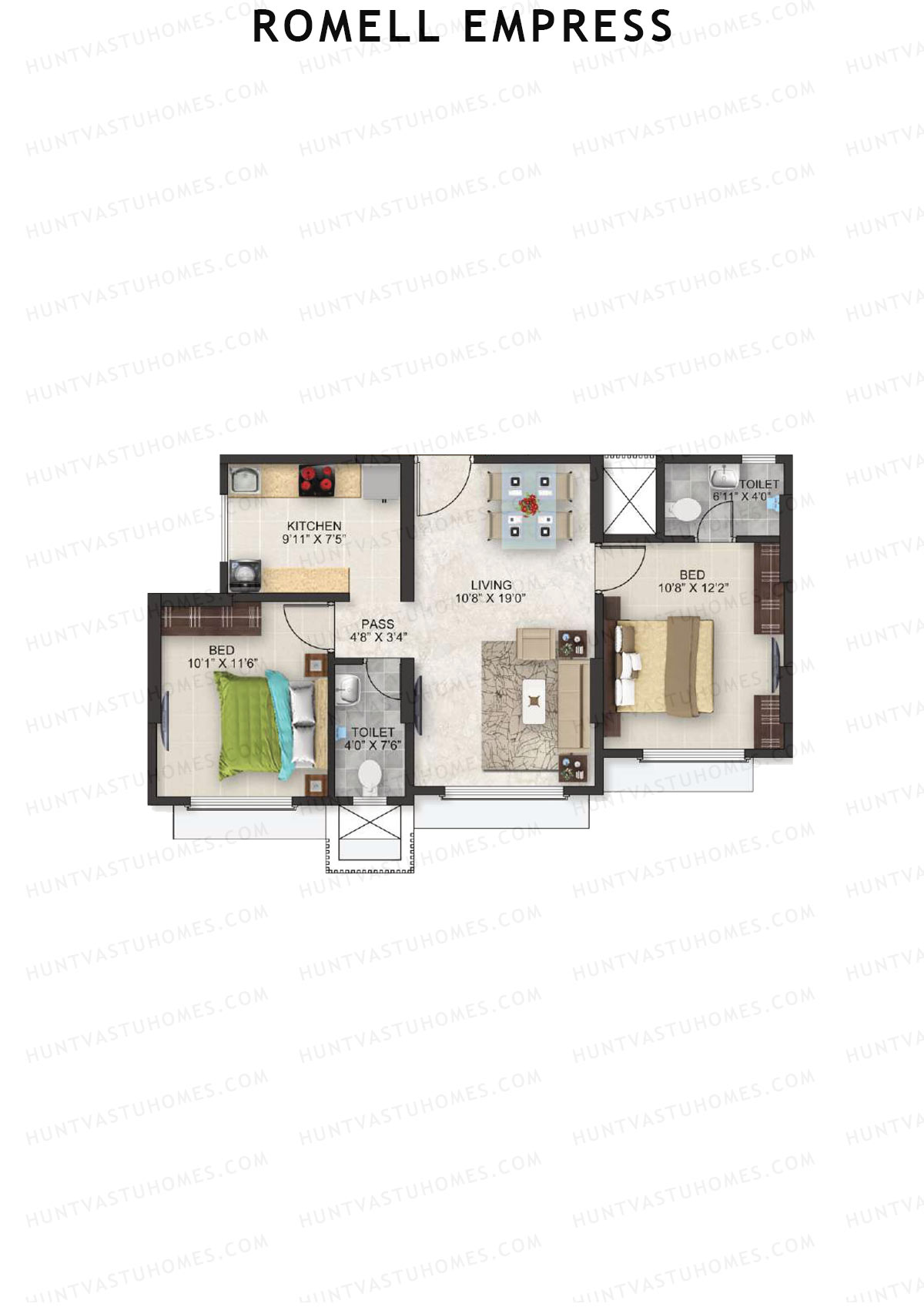 Romell Empress Wing C Unit 1 Floor Plan