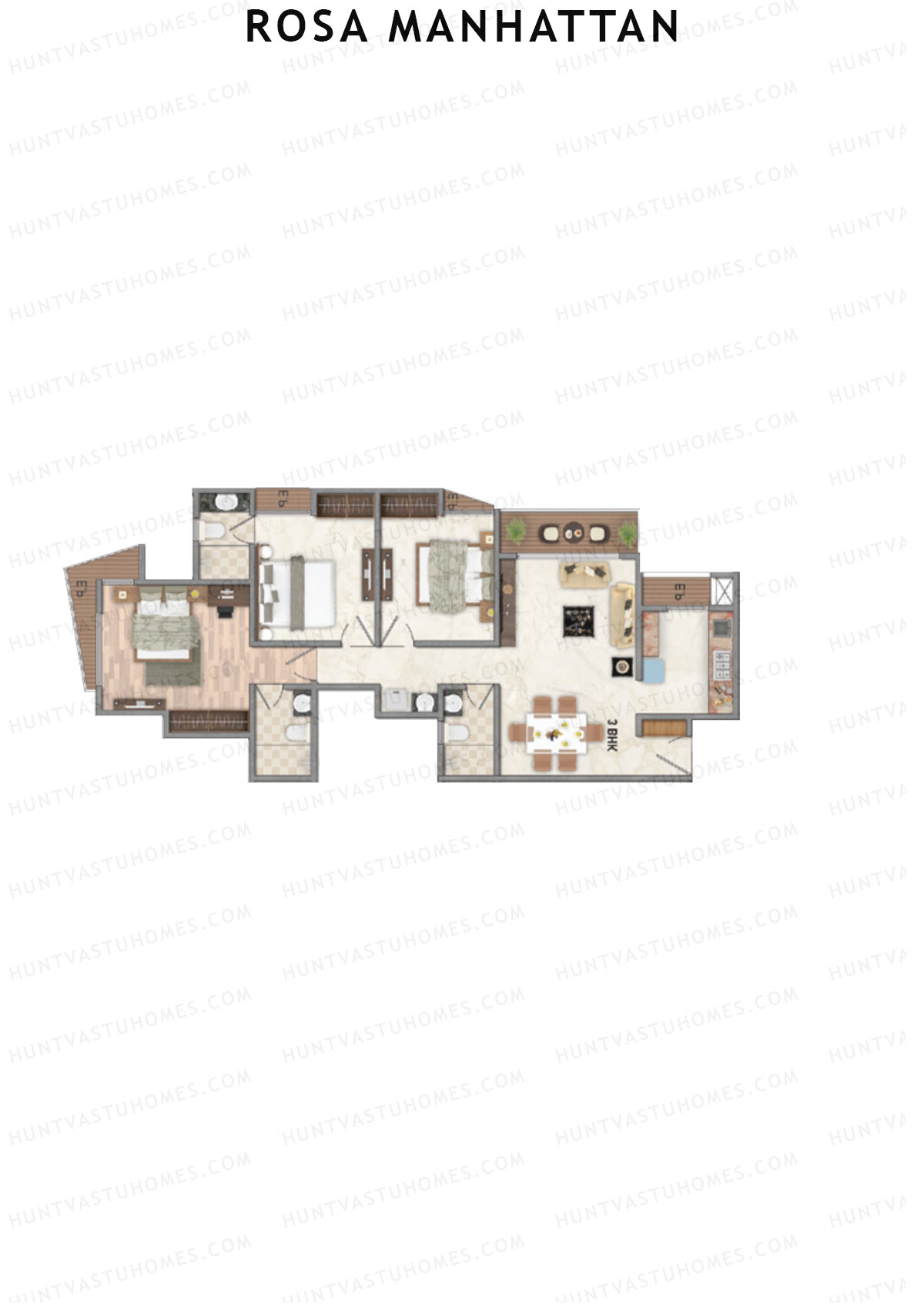 Rosa Manhattan Tower 1 Unit 1 Floor Plan