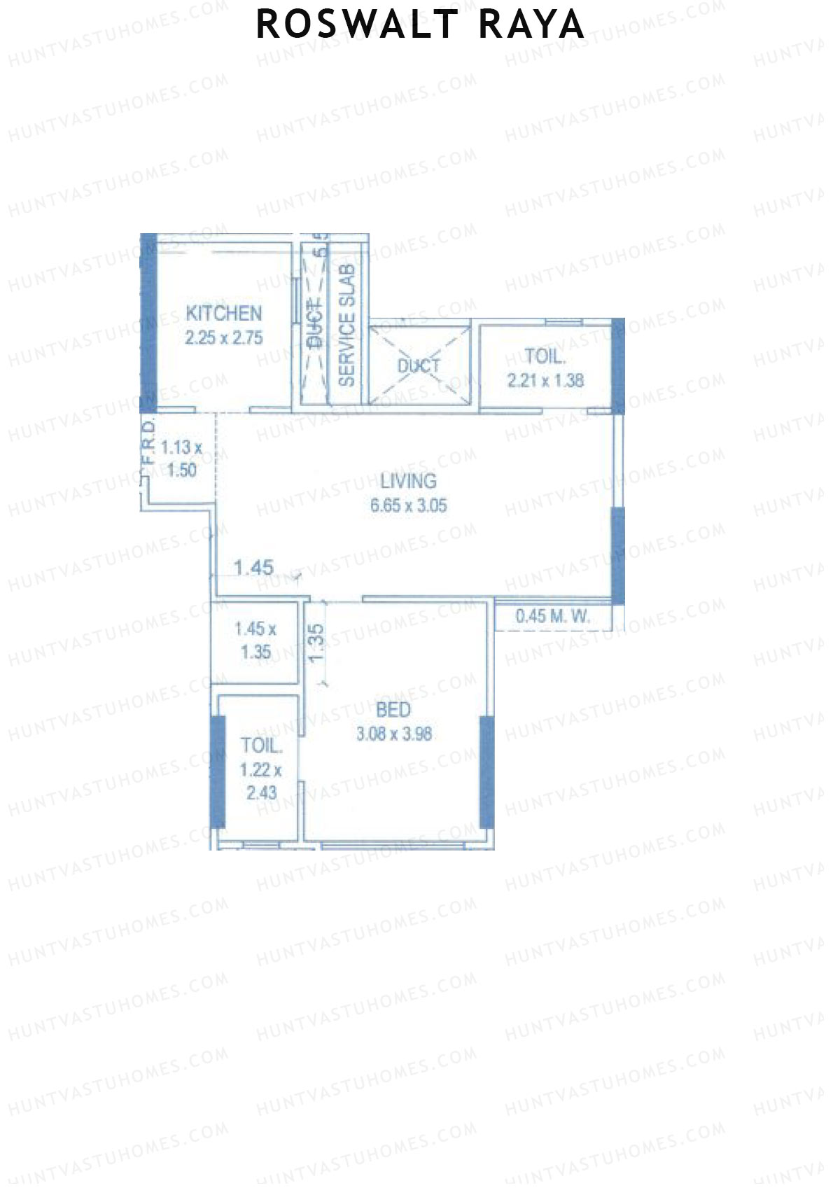 Roswalt Raya, Grove, Unit 3, 1BHK, Carpet Area 515   sq ft 