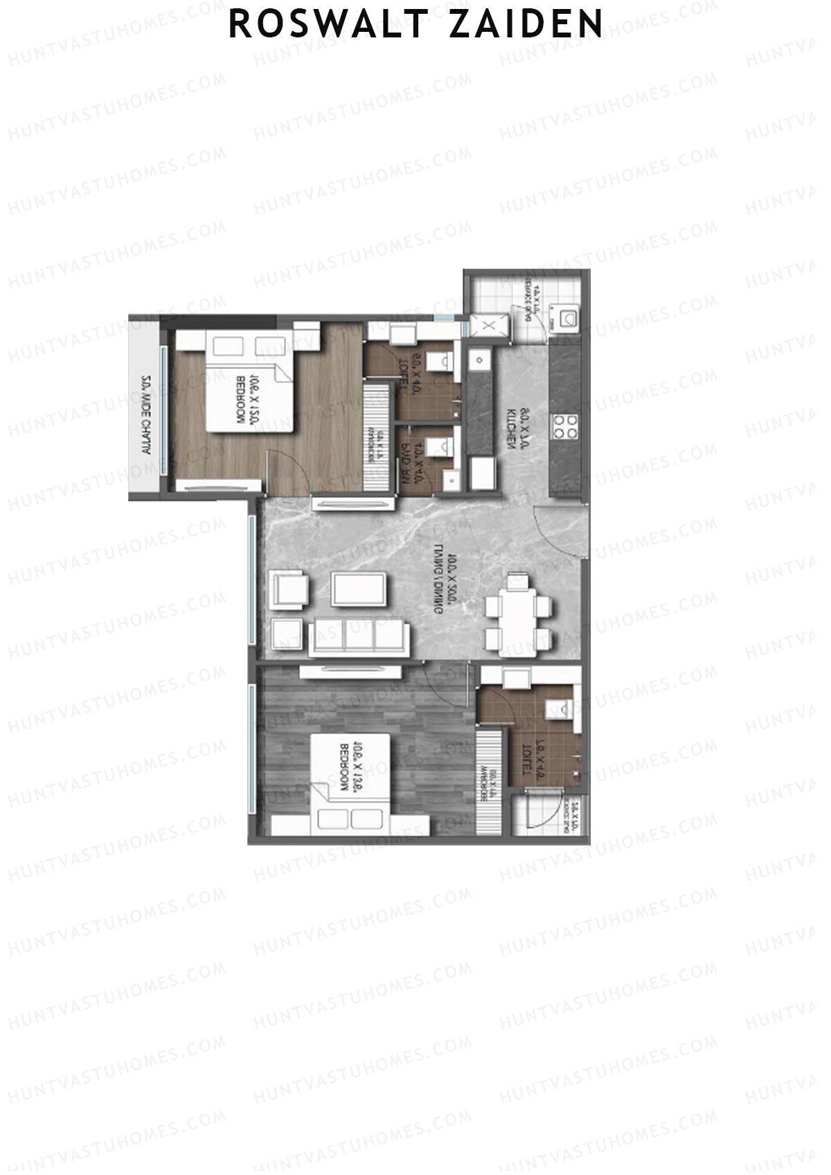 Roswalt Zaiden Wing A Unit 13 Floor Plan