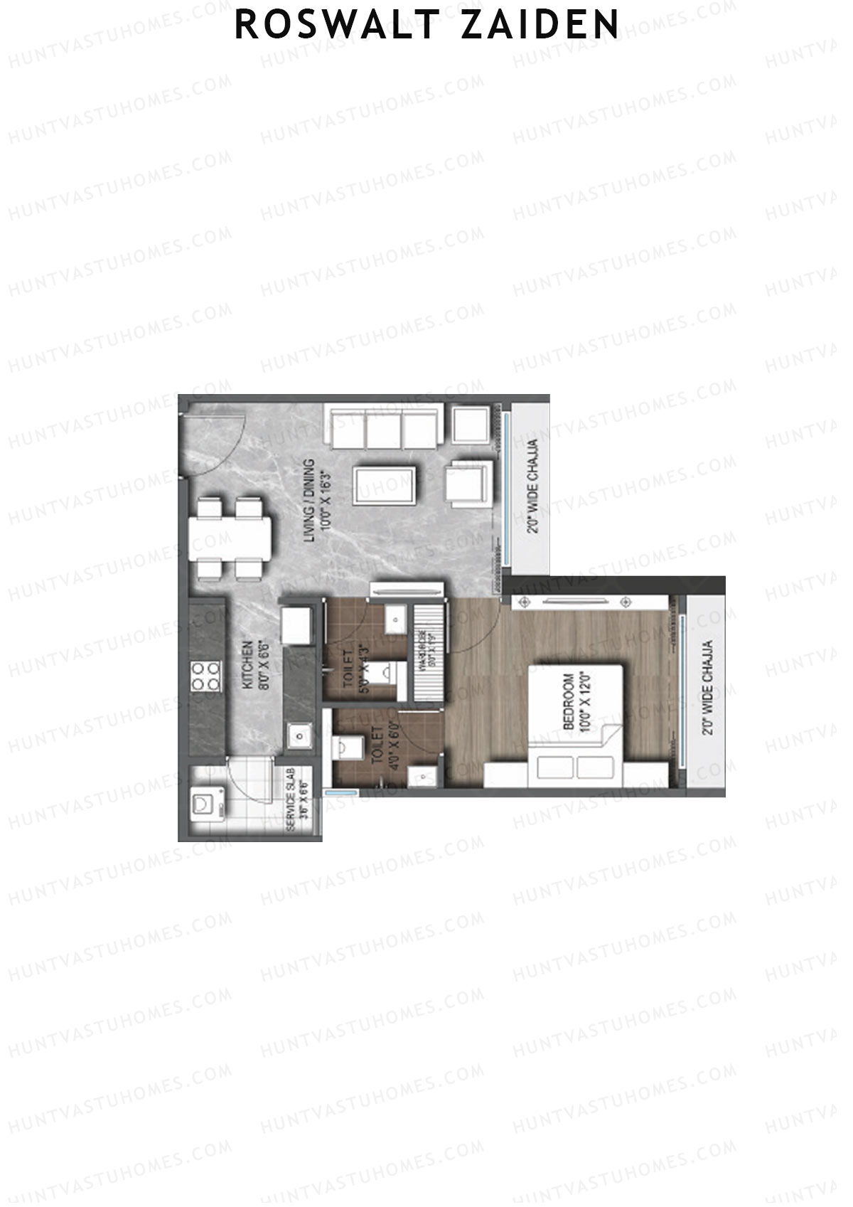 Roswalt Zaiden Wing A Unit 4 Floor Plan