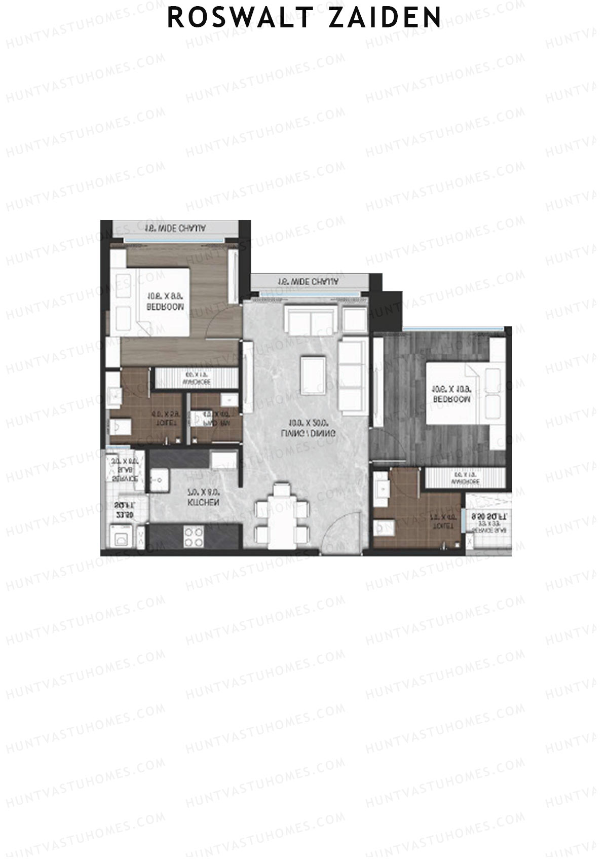 Roswalt Zaiden Wing B Unit 4 Floor Plan