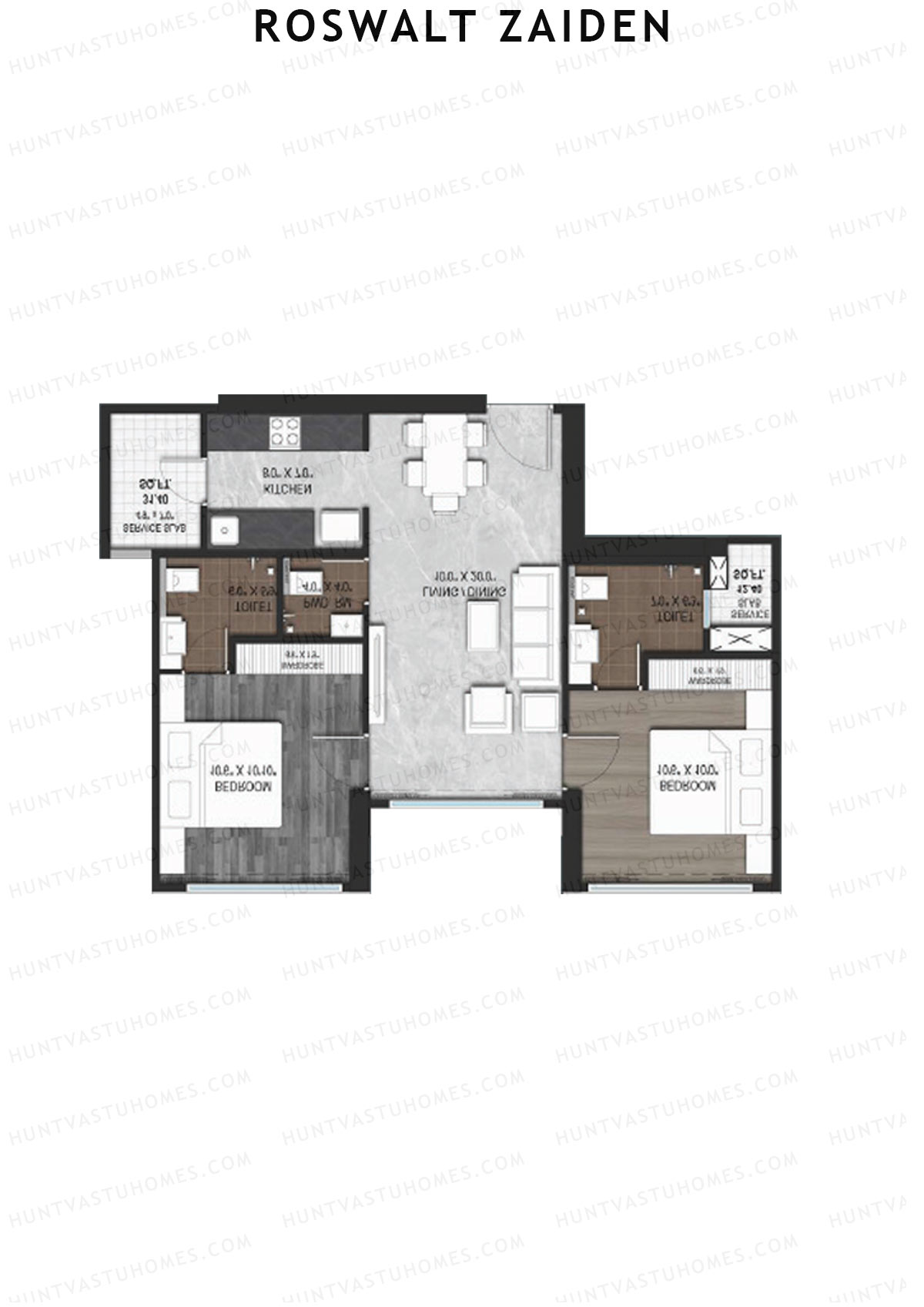 Roswalt Zaiden Wing B Unit 6 Floor Plan