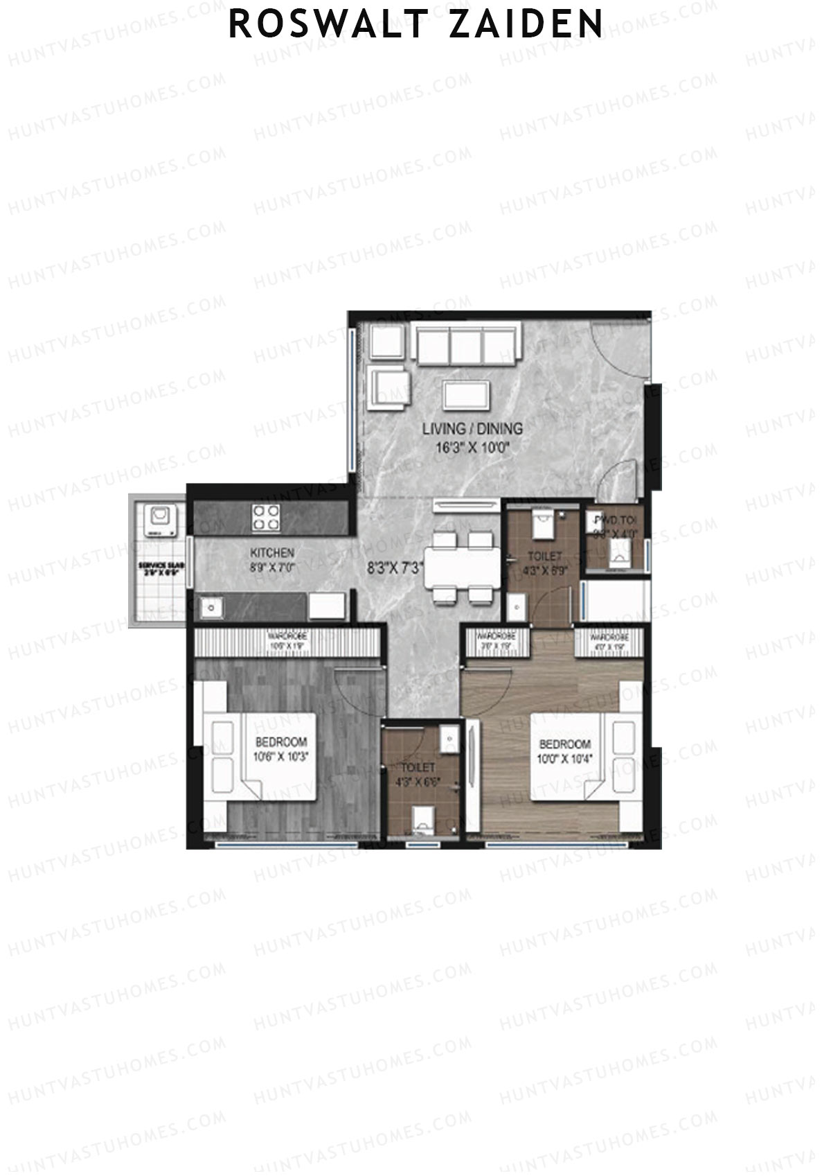 Roswalt Zaiden Wing C Unit 11 Floor Plan