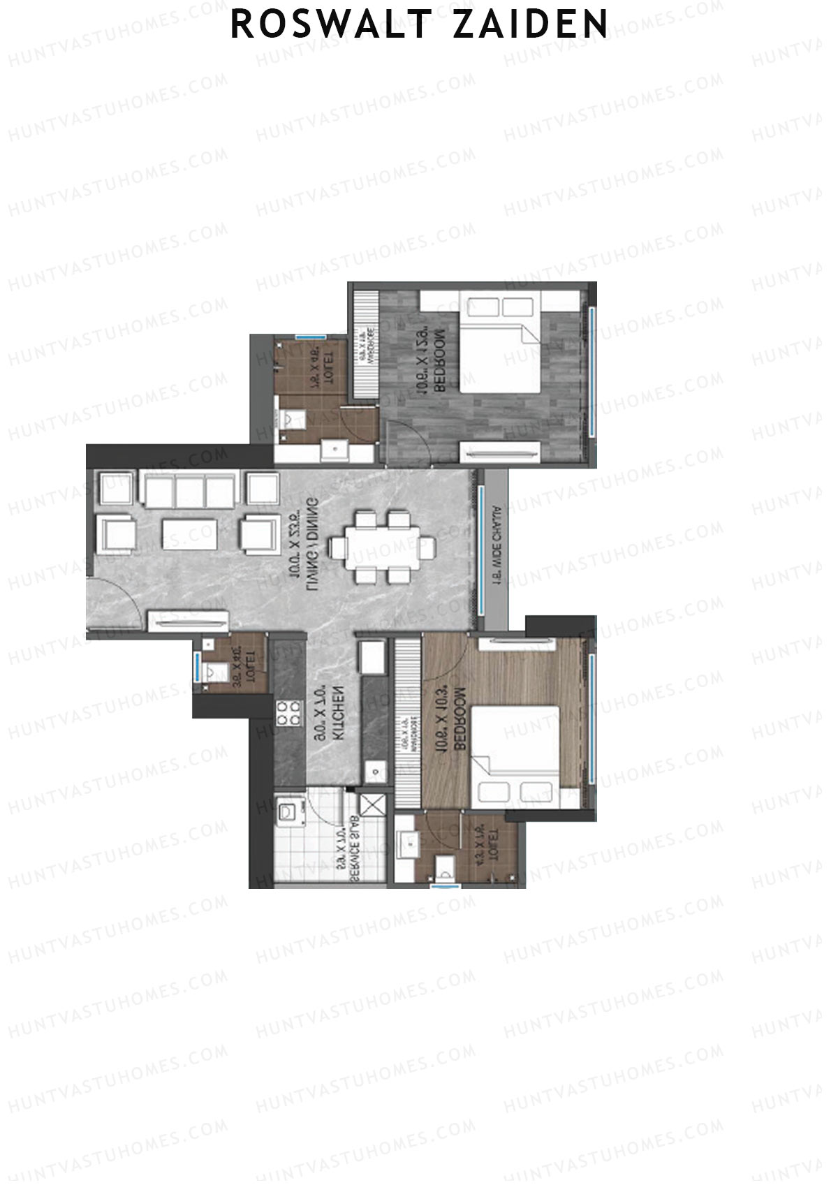 Roswalt Zaiden Wing C Unit 14 Floor Plan